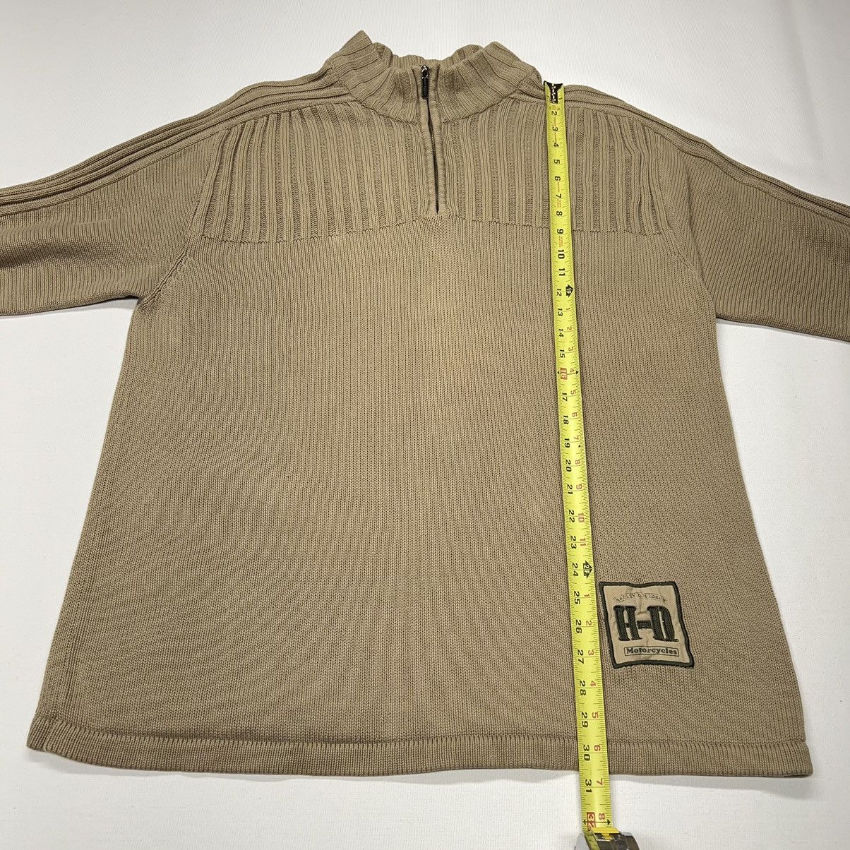 Harley Davidson × Vintage Harley Davidson Sweater Brown 1/4 Zip Logo Embroidered Size US XL / EU 56 / 4 - 15 Thumbnail