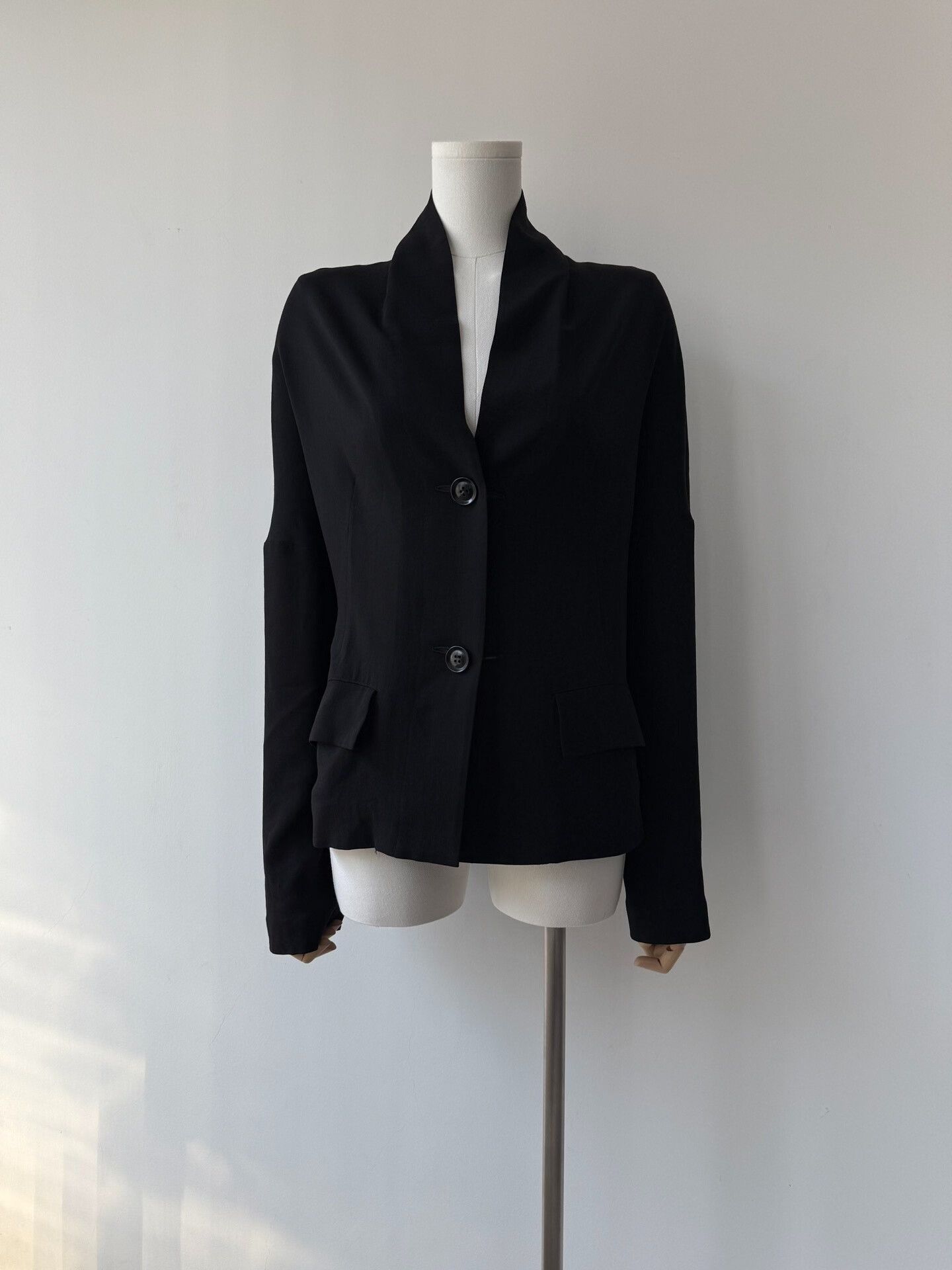 Yohji Yamamoto Yohji Yamamoto Noir Minimalist Wool Jacket Size US M / EU 48-50 / 2 - 1 Thumbnail