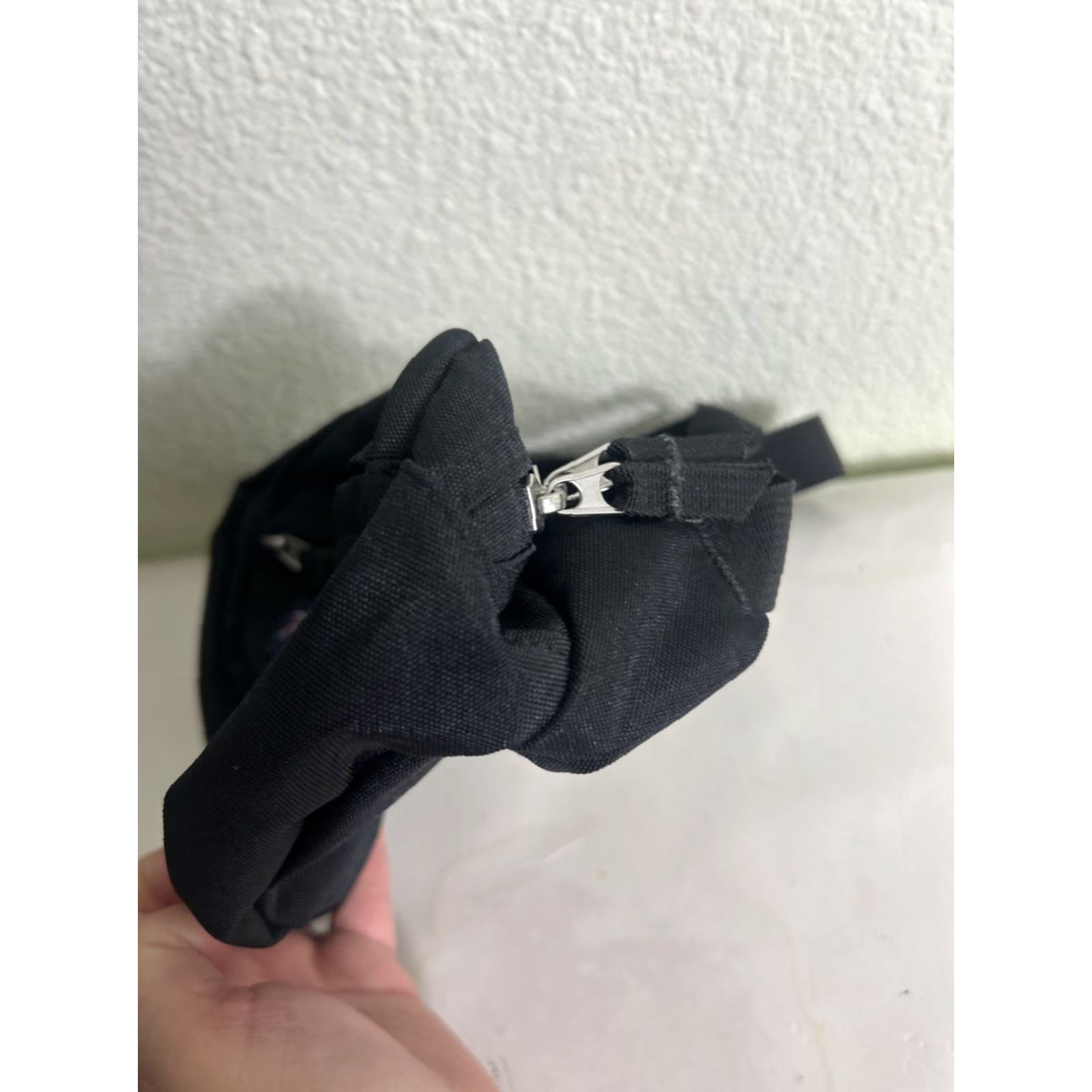 Jansport VINTAGE JANSPORT Fanny Pack Hip Bag Black Double Zip Unisex Adults Nylon Bag Size ONE SIZE - 6 Thumbnail