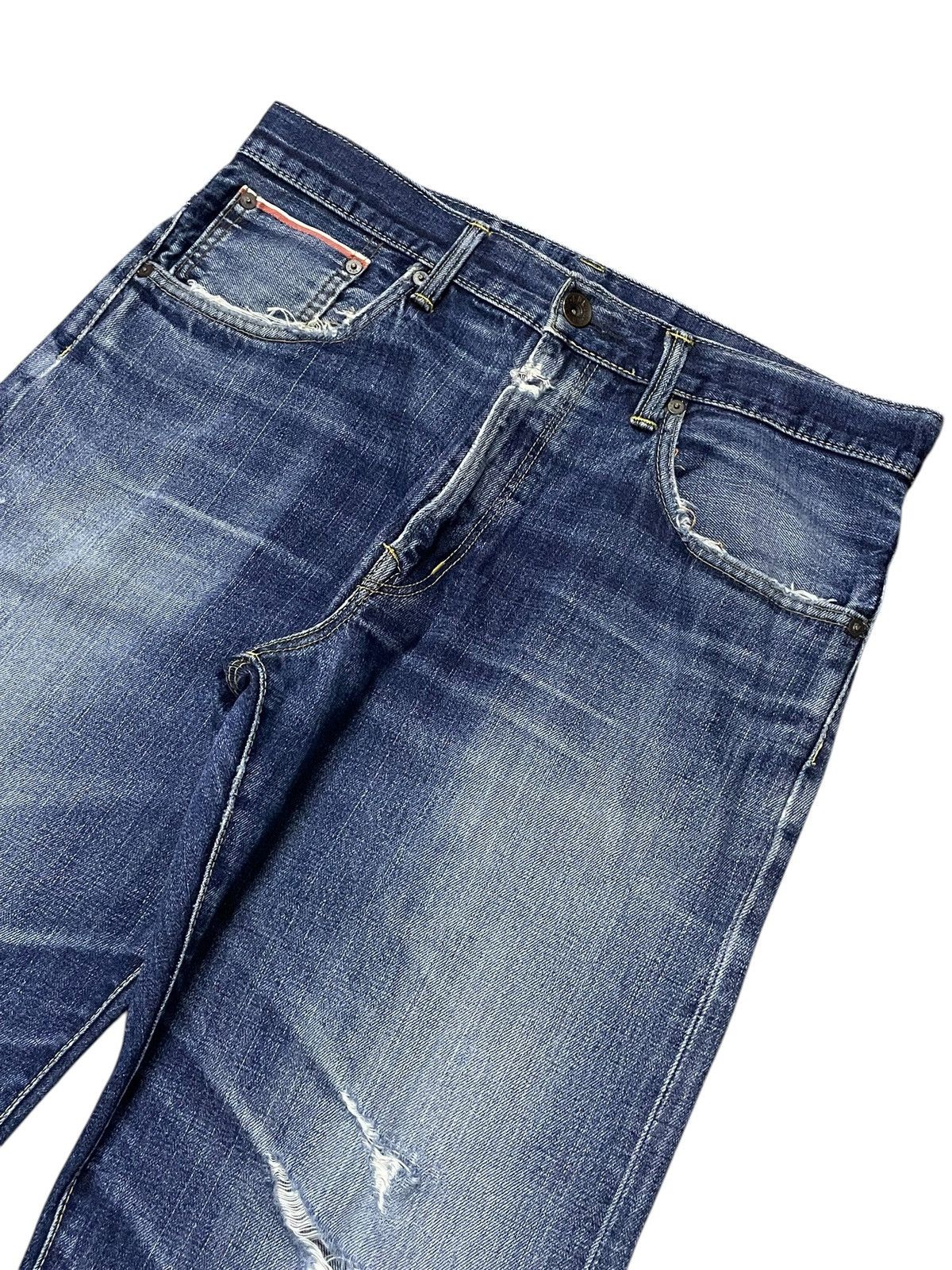 Edwin Rare Edwin 505 Z Selvedge Buckle Back Baggy Loose Jeans Size US 34 / EU 50 - 4 Thumbnail