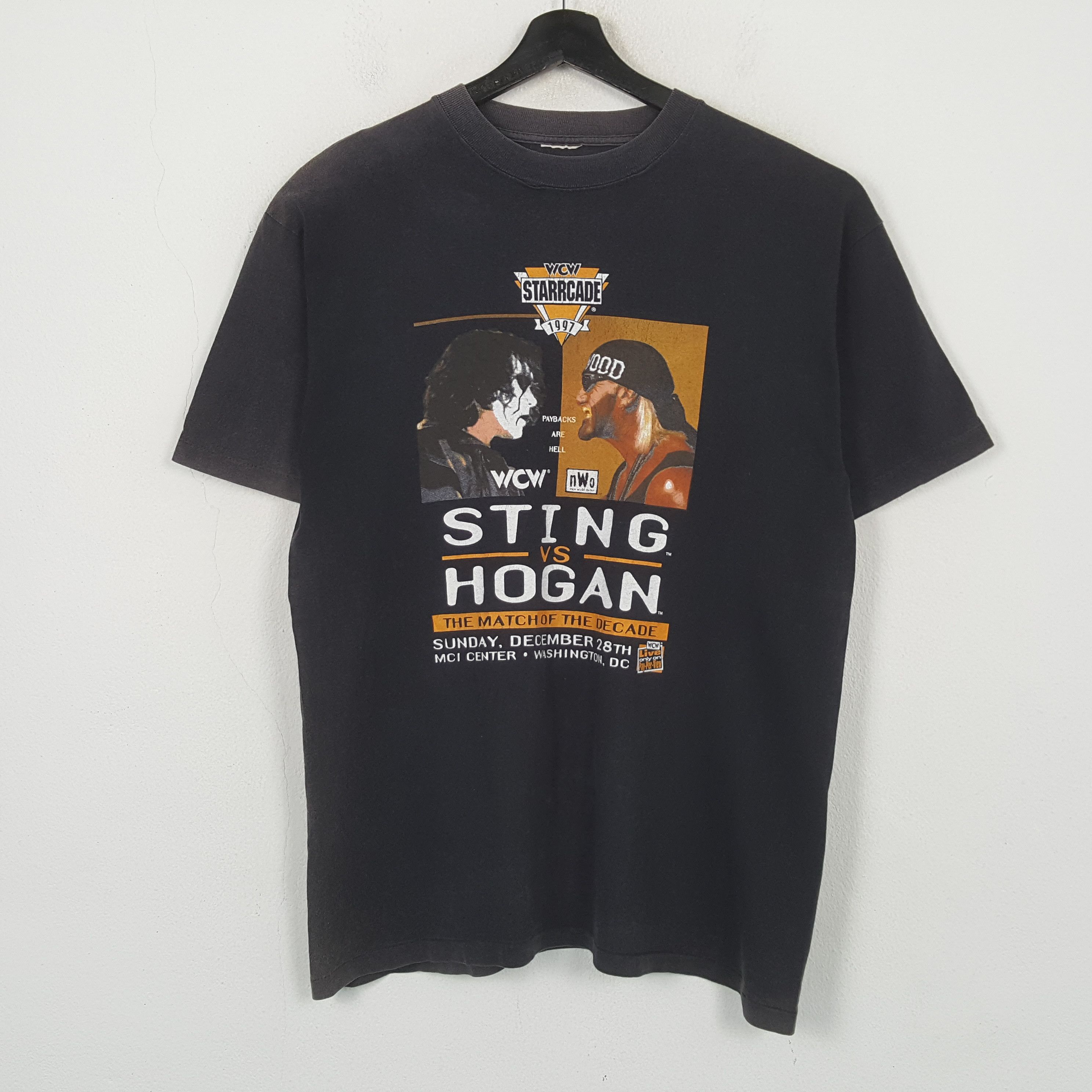 WCW/nWo WCW 1997 Sting Vs Hogan Vintage Tshirt RR26 Size US L / EU 52-54 / 3 - 1 Thumbnail