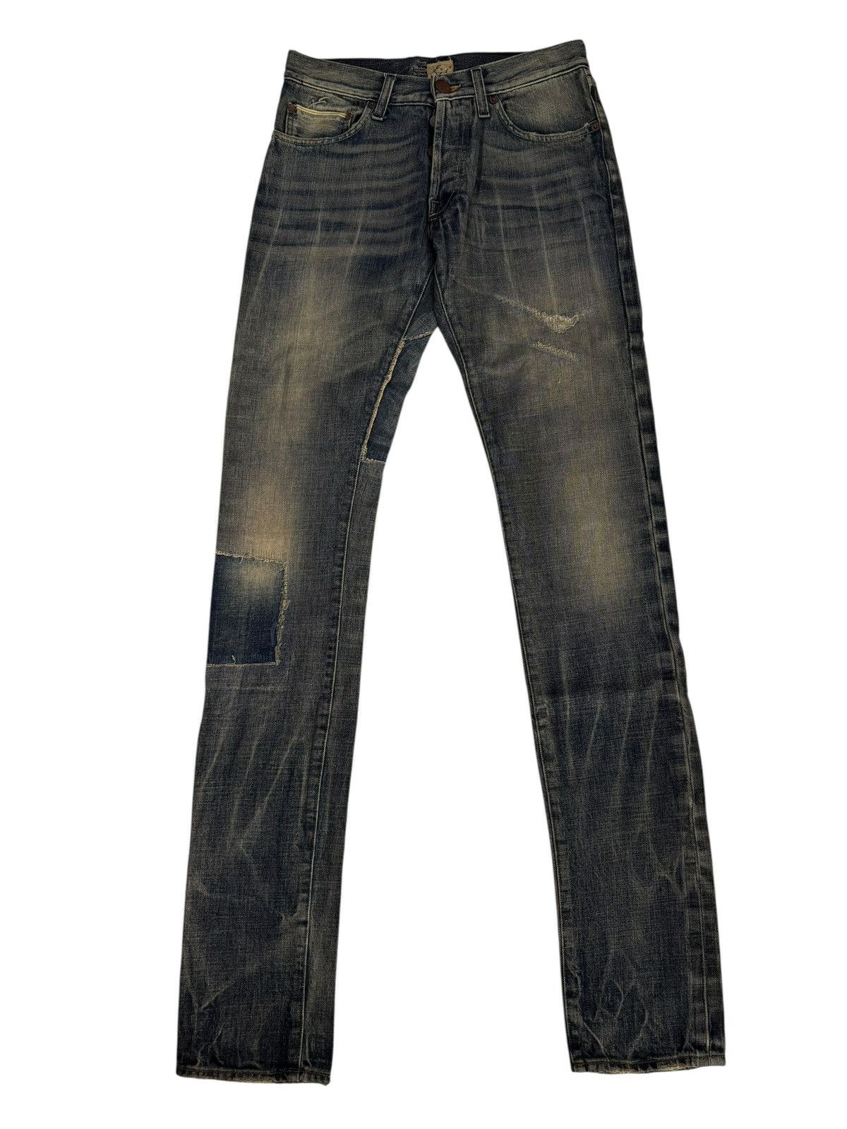 Energie Patchwork Jeans Distressed Energie Italy Selvedge Denim Size US 28 / EU 44 - 1 Thumbnail