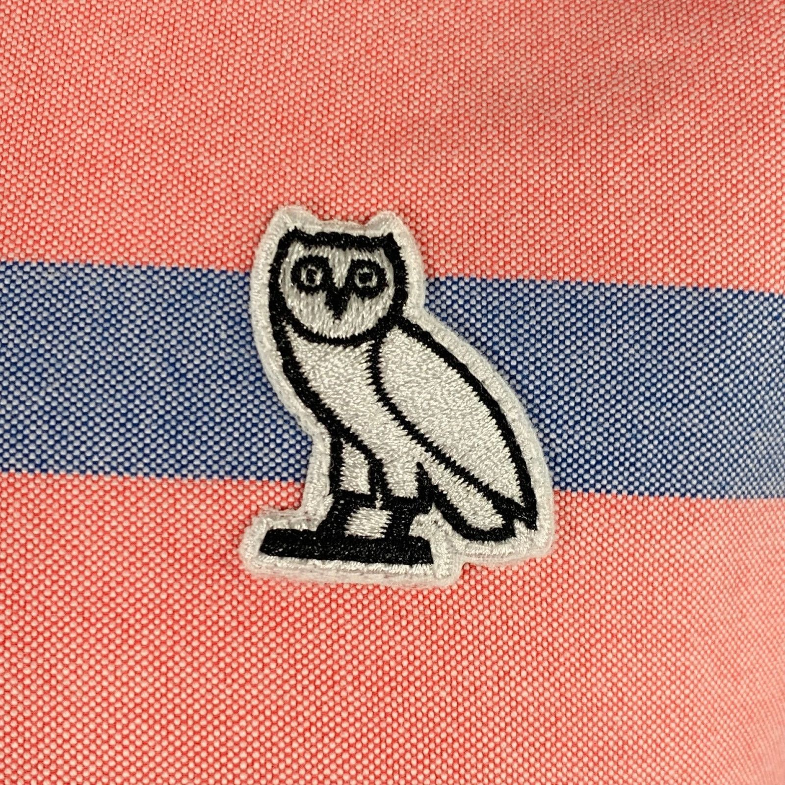 October's Very Own Size S Pink Blue Stripe Cotton Rugby Long Sleeve Shirt Size US S / EU 44-46 / 1 - 2 Thumbnail