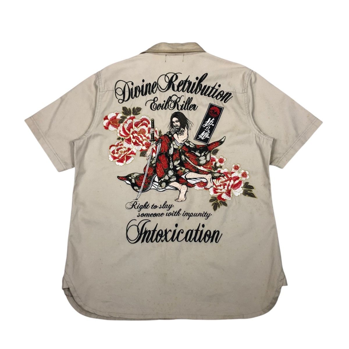 🔥VINTAGE WORK SHIRT BOWLING BUTTON UPS DIVINE RETRIBUTION