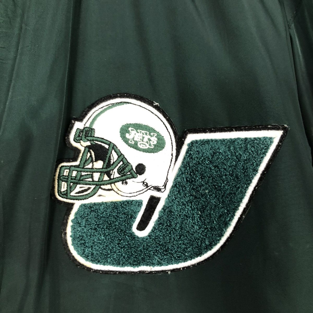 NFL 🔥VINTAGE BOMBER JACKET NFL NEW YORK JETS BIG LOGO Size US M / EU 48-50 / 2 - 18 Thumbnail