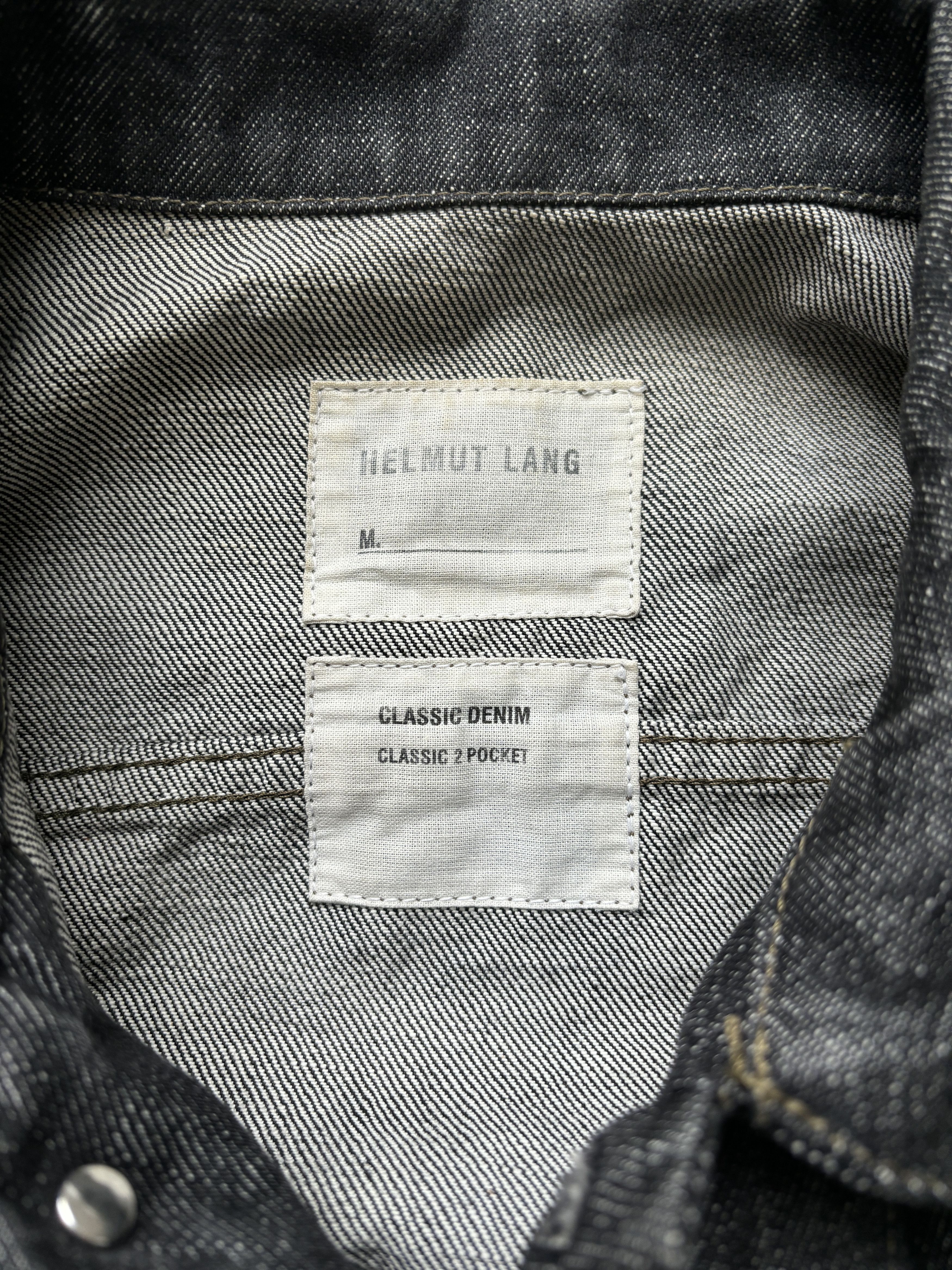 Helmut Lang ⚡️QUICK SALE⚡️1990s Helmut Lang Black Denim Jean Jacket Size US S / EU 44-46 / 1 - 3 Thumbnail