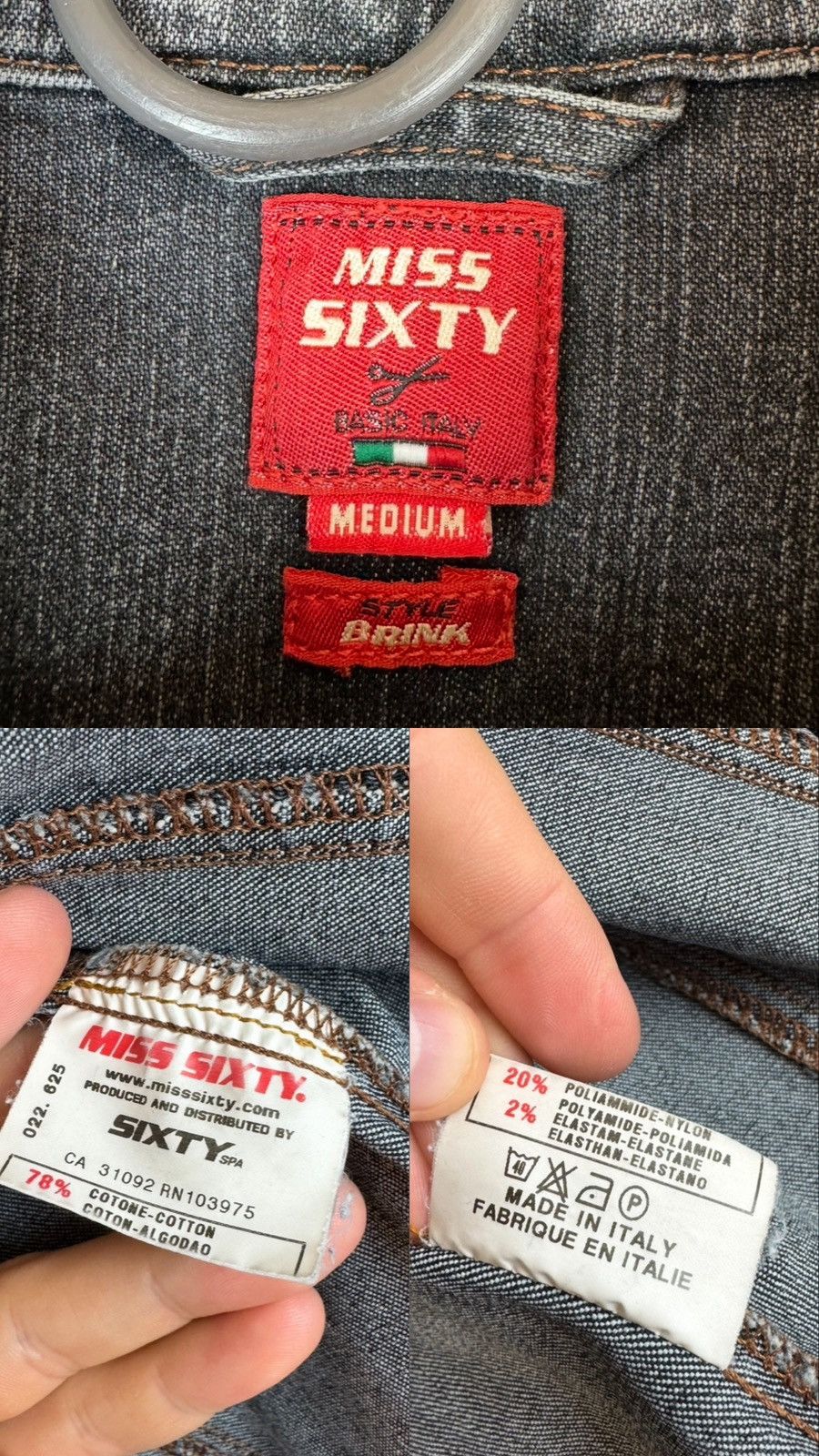 Miss Sixty Miss Sixty Y2K Women's Denim Jacket Made in Italy Size M / US 6-8 / IT 42-44 - 8 Thumbnail