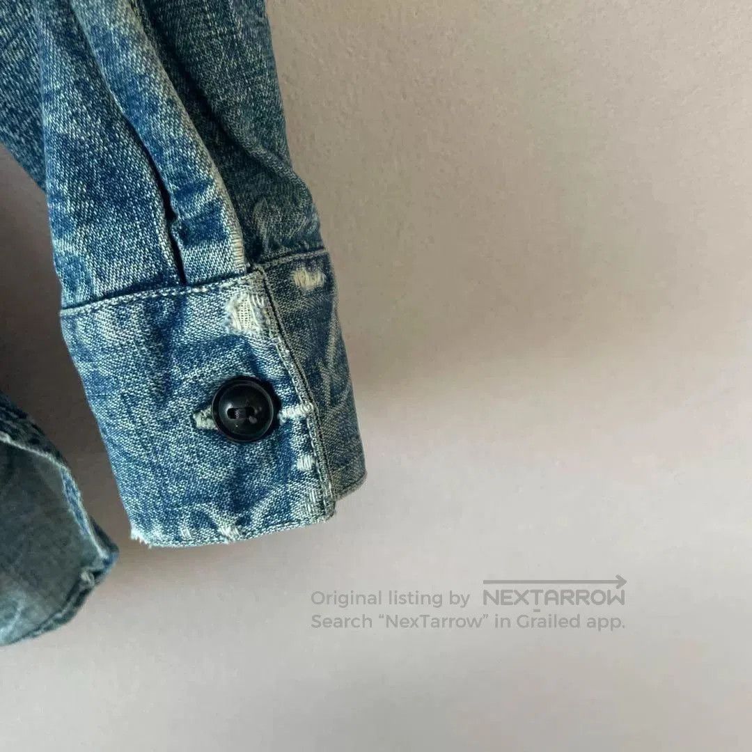 RRL Ralph Lauren RRL 2006 Heavy Distressed Denim Shirt. Size US XS / EU 42 / 0 - 9 Thumbnail