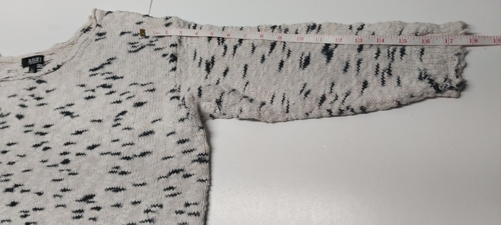 Other A.N.A Womens 1X Cream Black Lightweight Sweater 3/4 Sleeve Size XL / US 12-14 / IT 48-50 - 8 Thumbnail