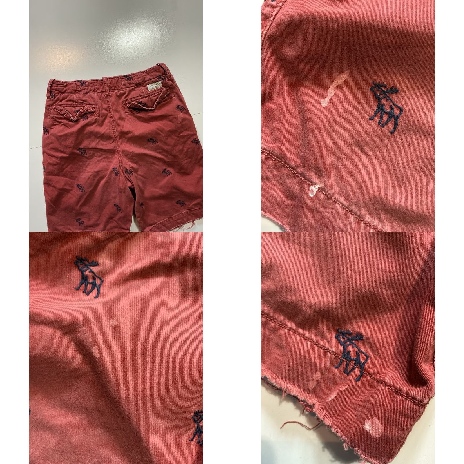 Abercrombie & Fitch VINTAGE Abercrombie & Fitch Cargo Utility Shorts Moose Embroidered Red 30 Mens Y2K Size US 30 / EU 46 - 8 Thumbnail