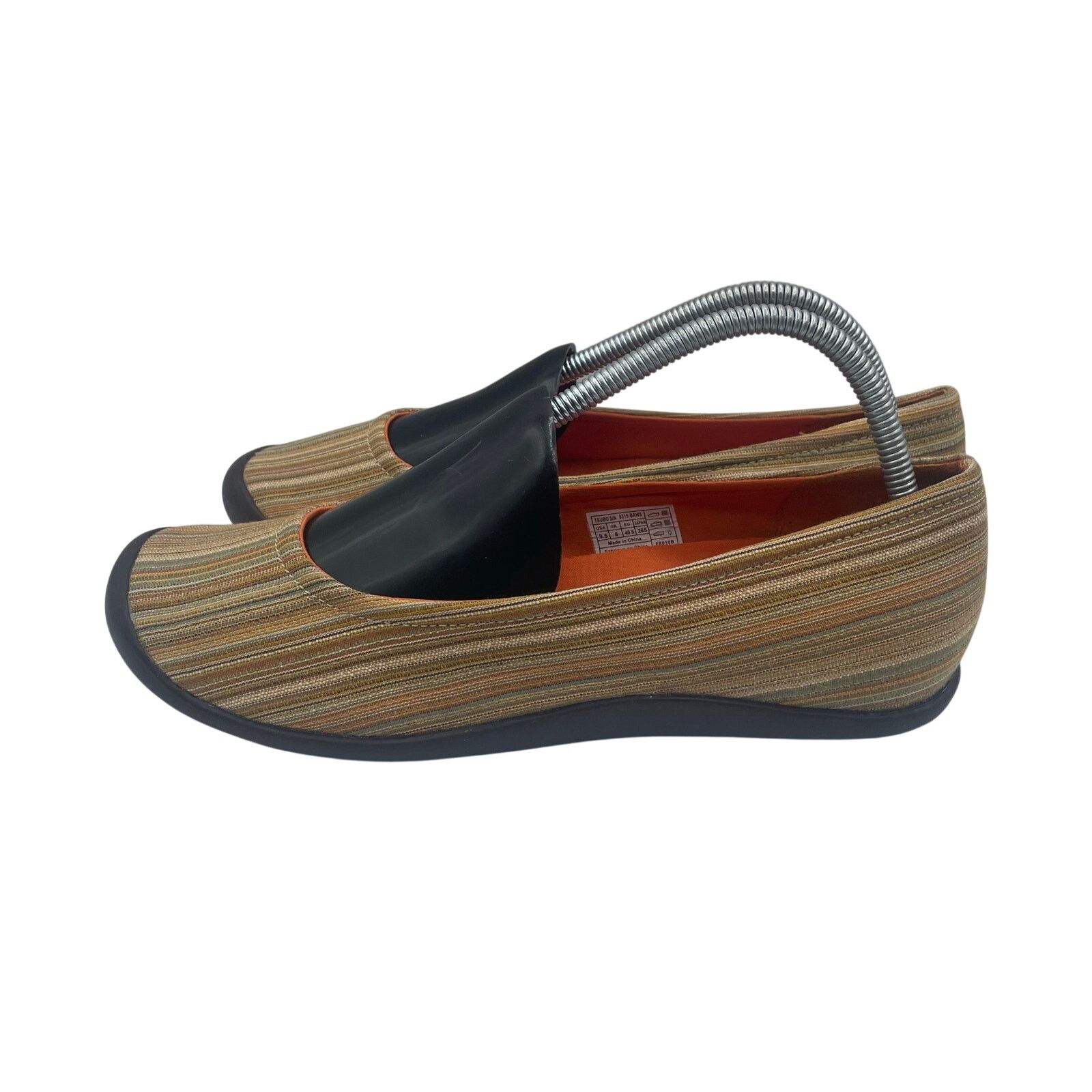 TSUBO Tsubo Elath Flats Brown Stripe Shoes Slip On Womens 9.5 Size US 9.5 / IT 39.5 - 1 Thumbnail