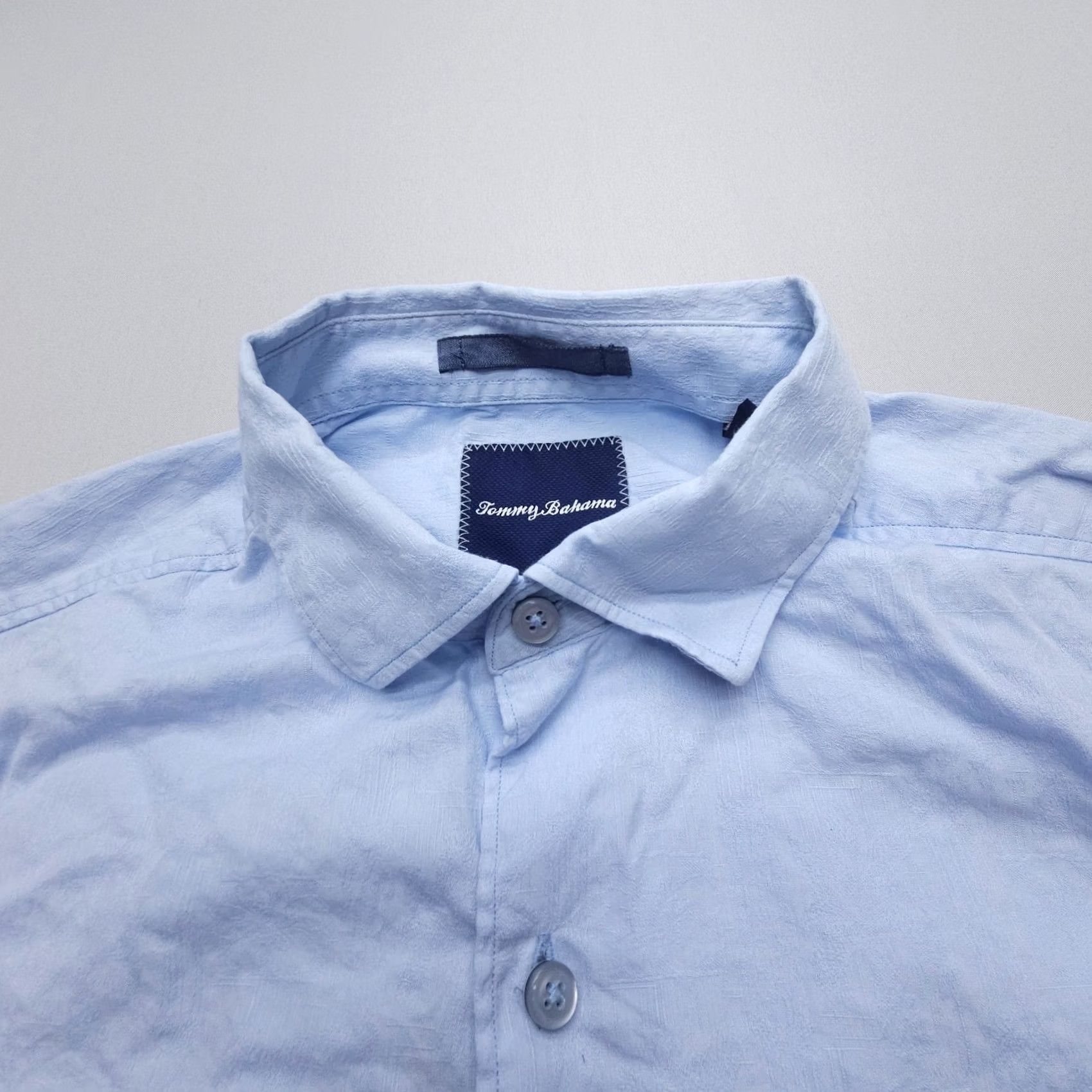 Tommy Bahama Tommy Bahama Shirt Mens S Blue Floral Jacquard Long Sleeve Button-Up Collared Hawaiian Tropical Cotton Size US S / EU 44-46 / 1 - 5 Thumbnail
