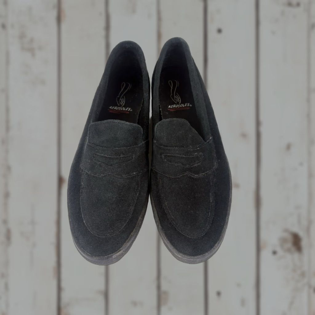 Vintage Aerosoles Drive Thru Loafer Black Suede Slip On Womens Size 9B Size US 9 / IT 39 - 1 Thumbnail