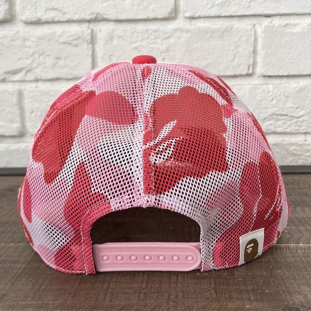 Bape BAPE NYC Logo trucker hat cap ABC Camo Pink a bathing ape Size ONE SIZE - 3 Thumbnail