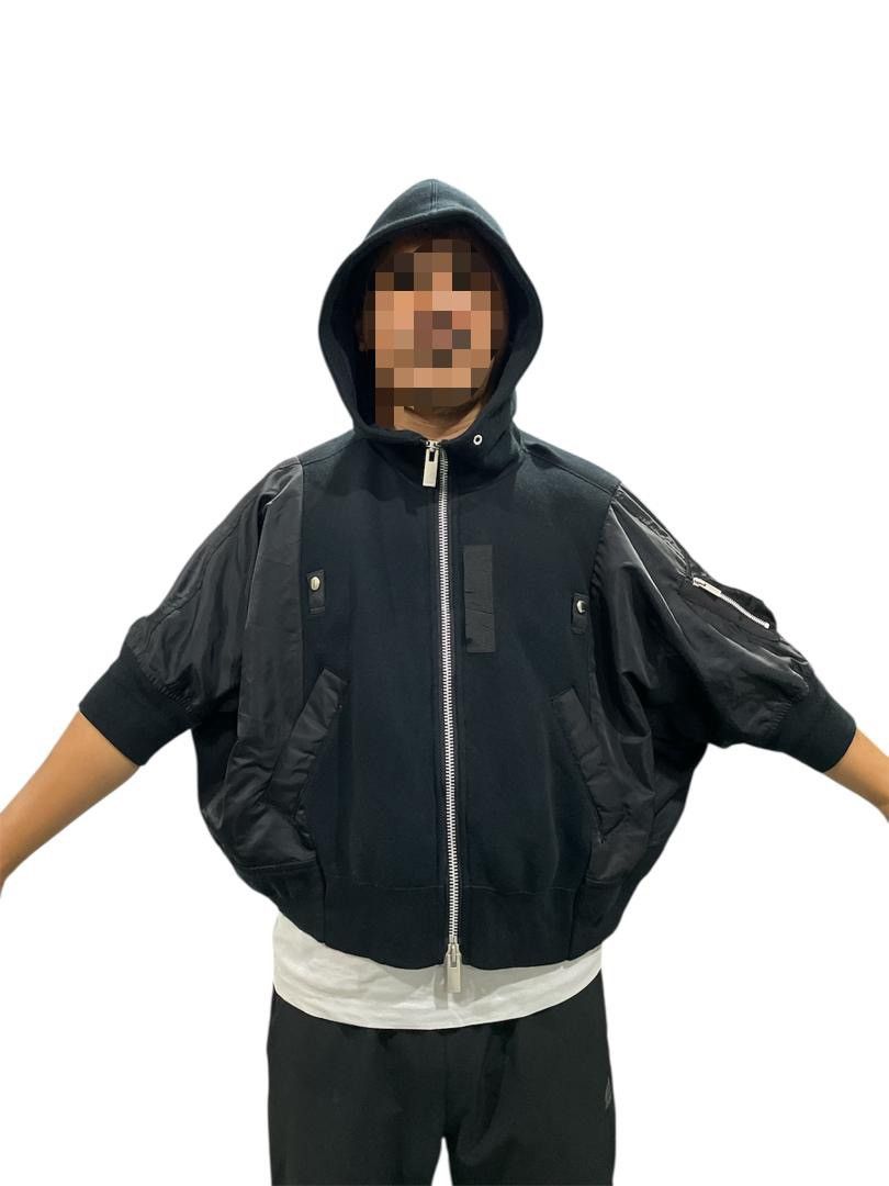 Sacai sacai Cropped Hooded Bomber Jacket Size 2 Oversized Fit Size US M / EU 48-50 / 2 - 1 Thumbnail