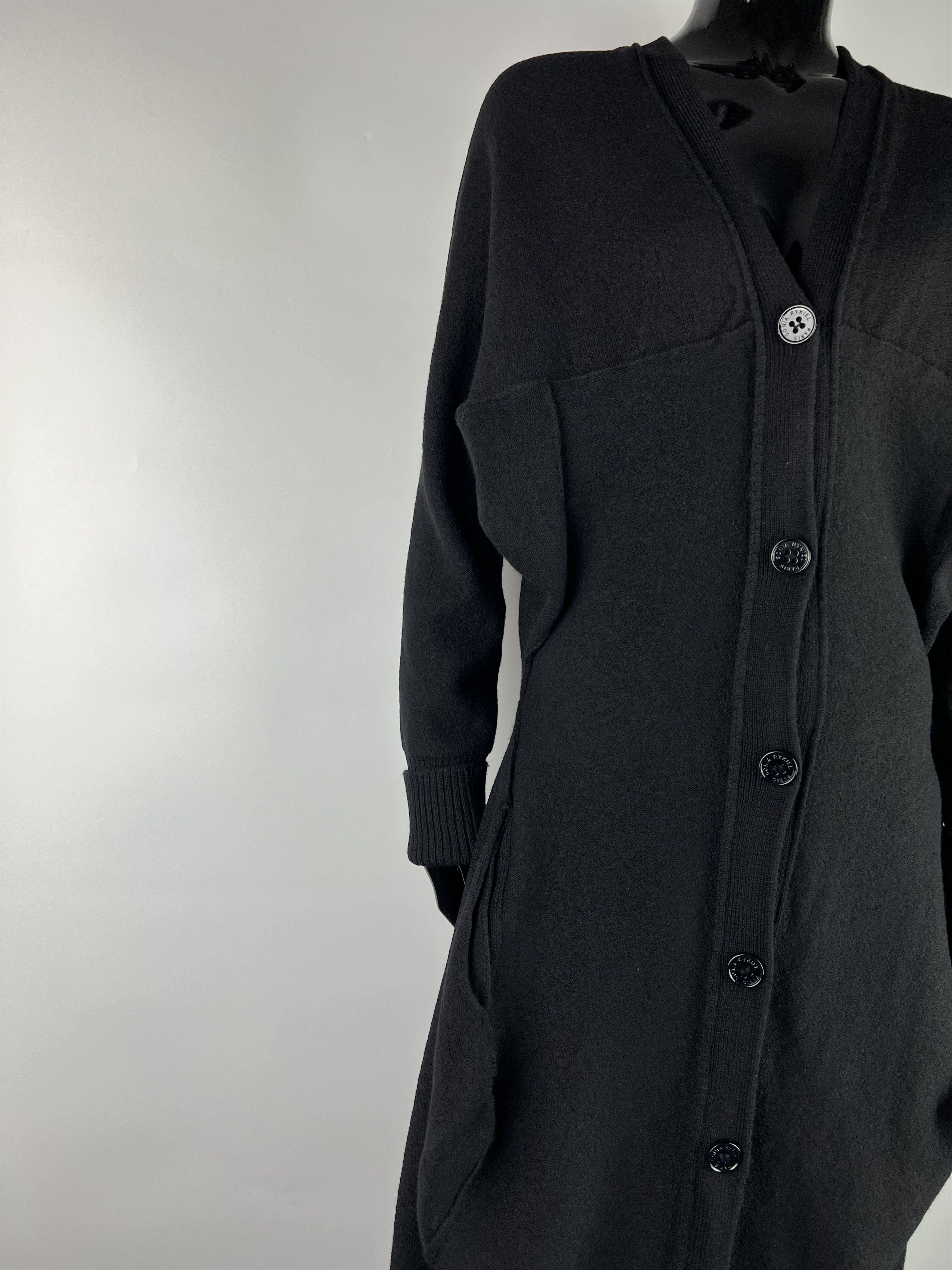 Sonia Rykiel Sonia Rykiel 100% Wool Long Cardigan Size S Oversized Size S / US 4 / IT 40 - 3 Thumbnail