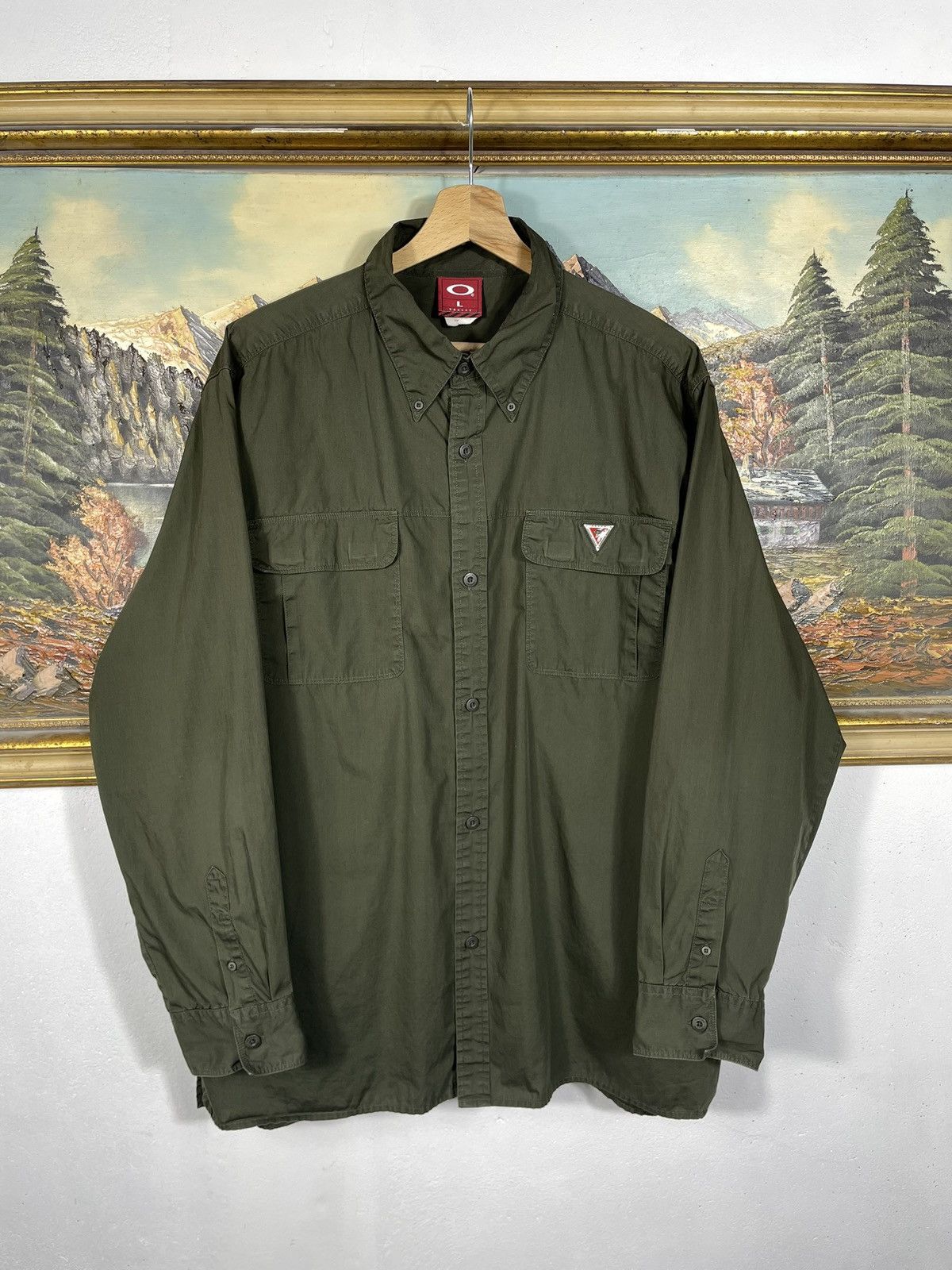 Oakley Oakley Vintage 90s Buttom Ups Shirt Gorpcore Streetwear Swag Size US L / EU 52-54 / 3 - 1 Thumbnail