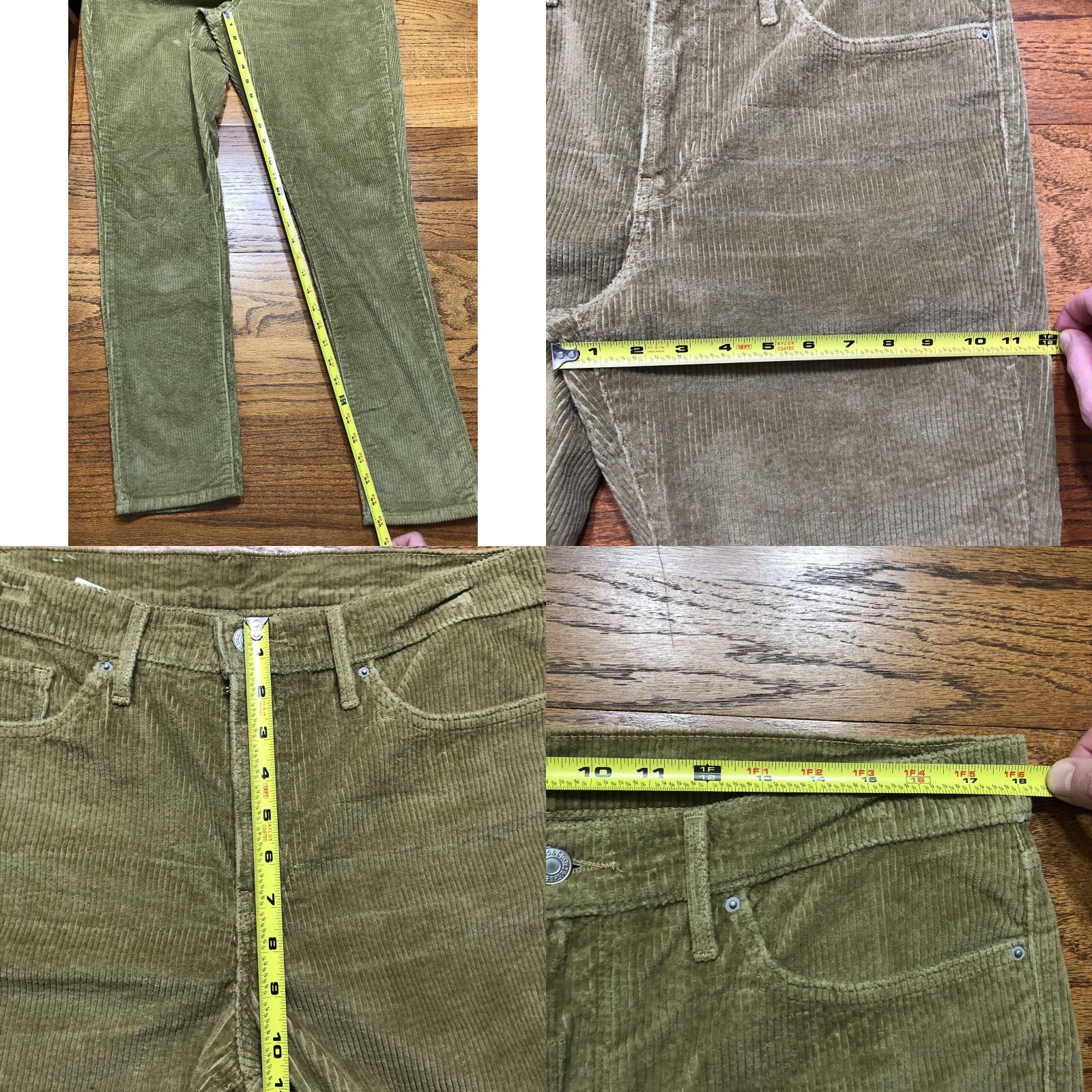 Levi's Levi's 311 Shaping Skinny Corduroy Pants Womens Chino Flat Front Regular Inseam 30 Brown 33 X 30 Vintage No Size 24" / US 00 / IT 34 - 9 Thumbnail