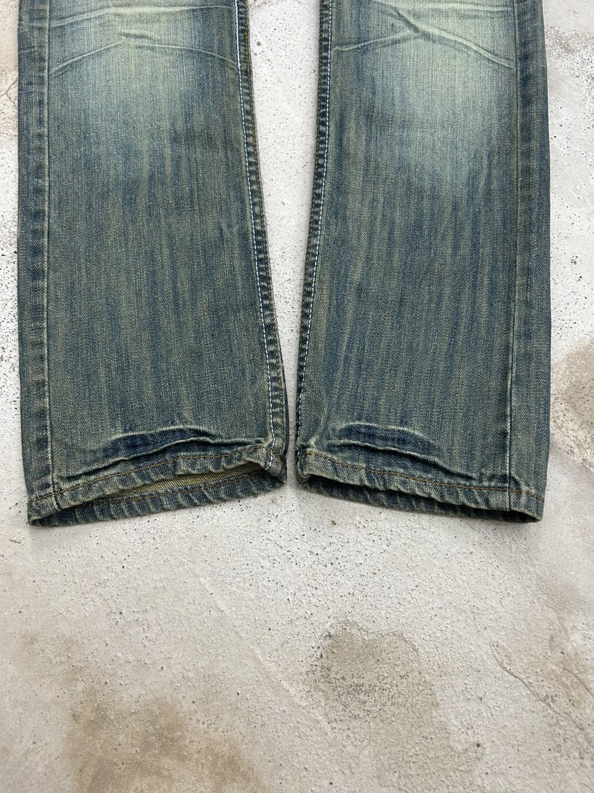 Hysteric Glamour Vintage Campus Crew Mud Washed Whisker Low Rise Size 27" / US 4 / IT 40 - 4 Thumbnail