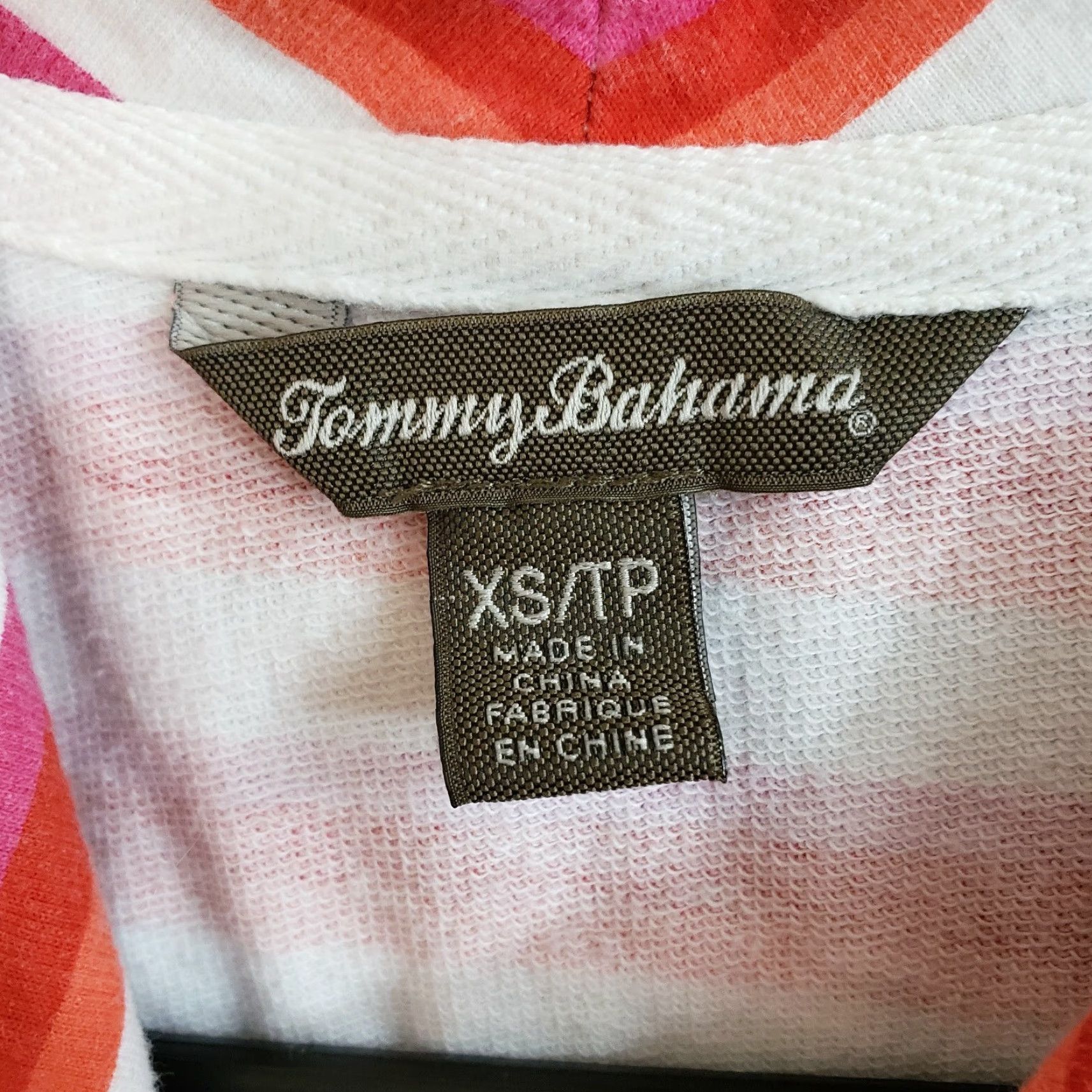 Tommy Bahama Tommy Bahama Womens Full Zip Sweatshirt XS Red White Striped Cotton Sweatshirt Womens XS Red Striped Cotton Zip Full Zip Size XS / US 0-2 / IT 36-38 - 5 Thumbnail