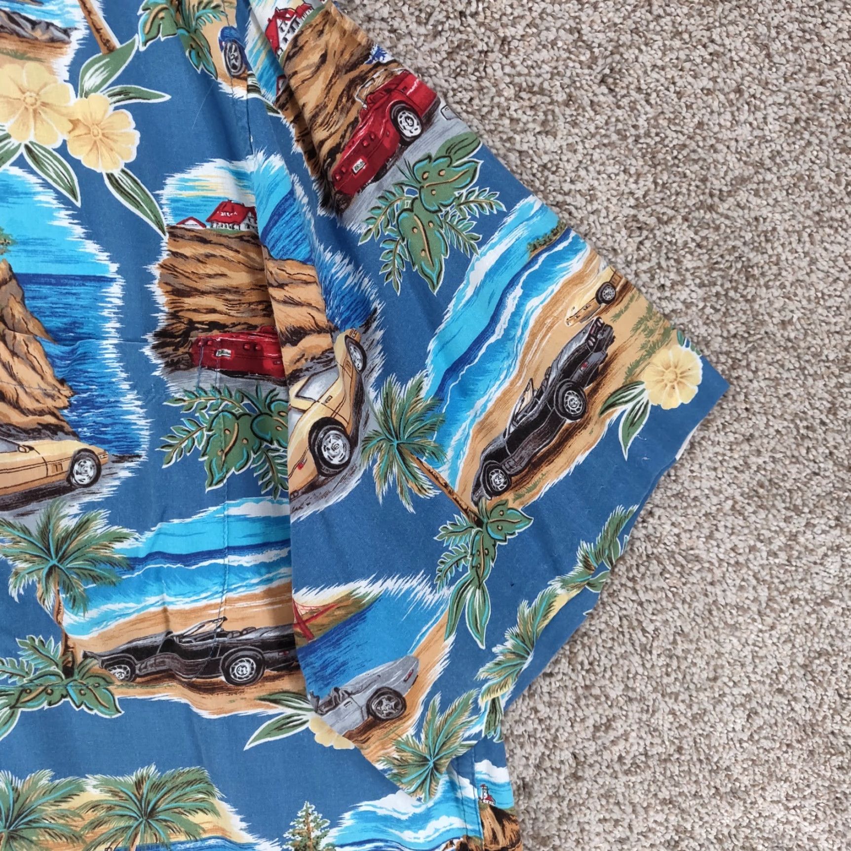 Reyn Spooner VINTAGE Reyn Spooner Hawaiian Shirt Mens 2XL 2XL Floral Cars Palm Trees Button-Up Shirt Size US XXL / EU 58 / 5 - 4 Thumbnail
