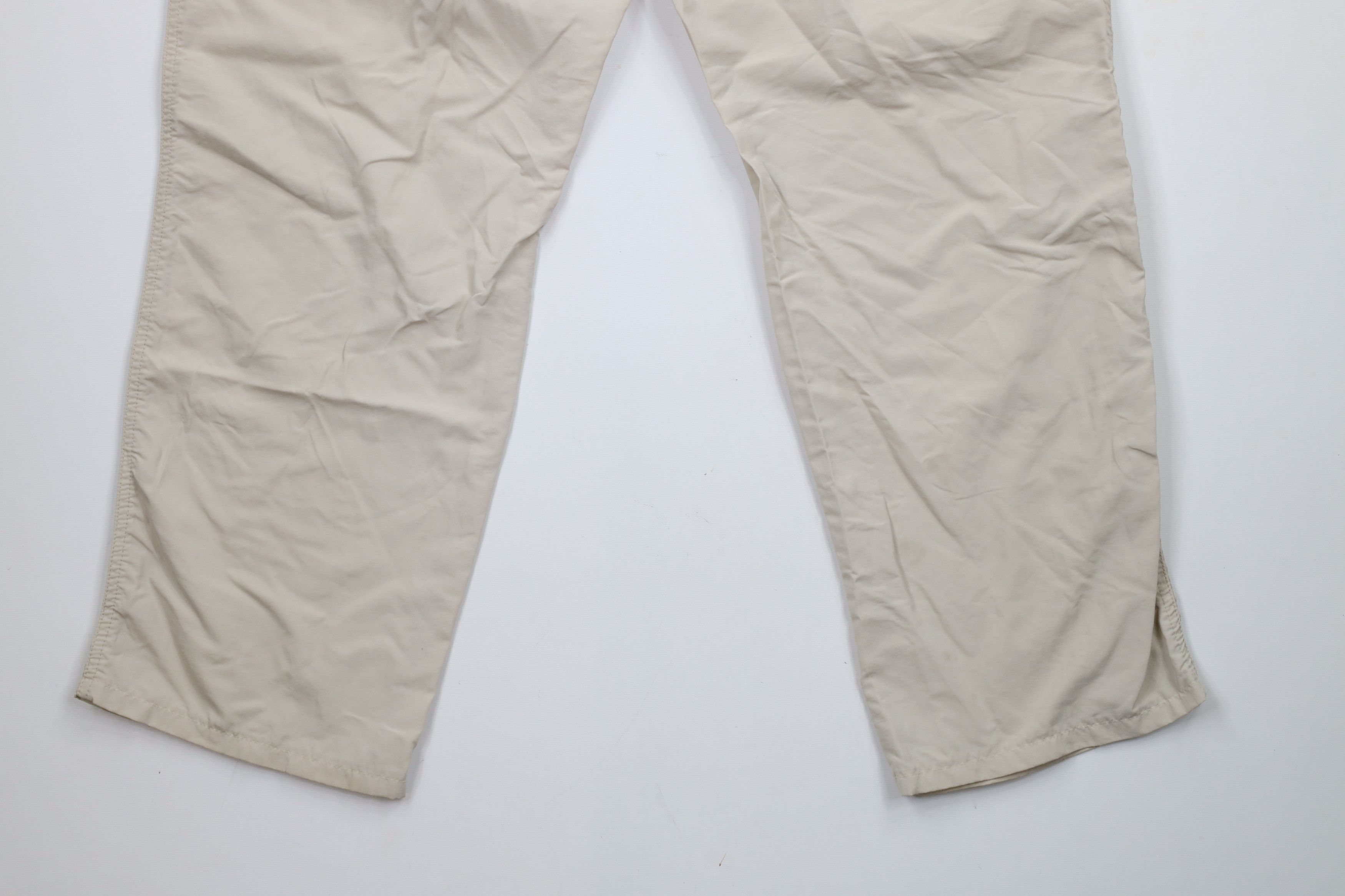 Lands' End × Vintage Vintage 90s Lands End Wide Leg Windbreaker Pants Beige USA Size 38" / US 16 / IT 52 - 11 Thumbnail