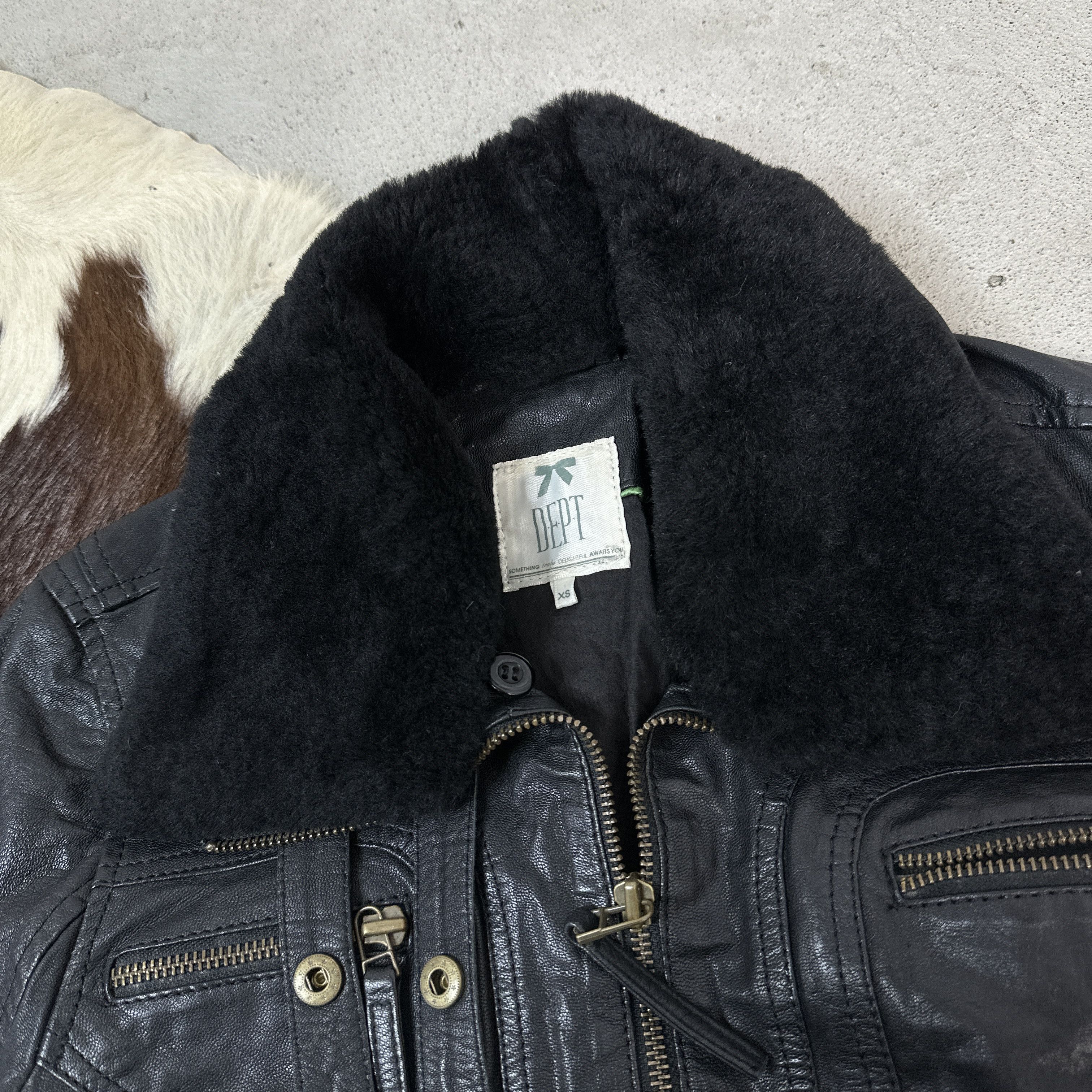 Vintage Vintage Avant Garde Leather Jacket Size US XS / EU 42 / 0 - 3 Thumbnail