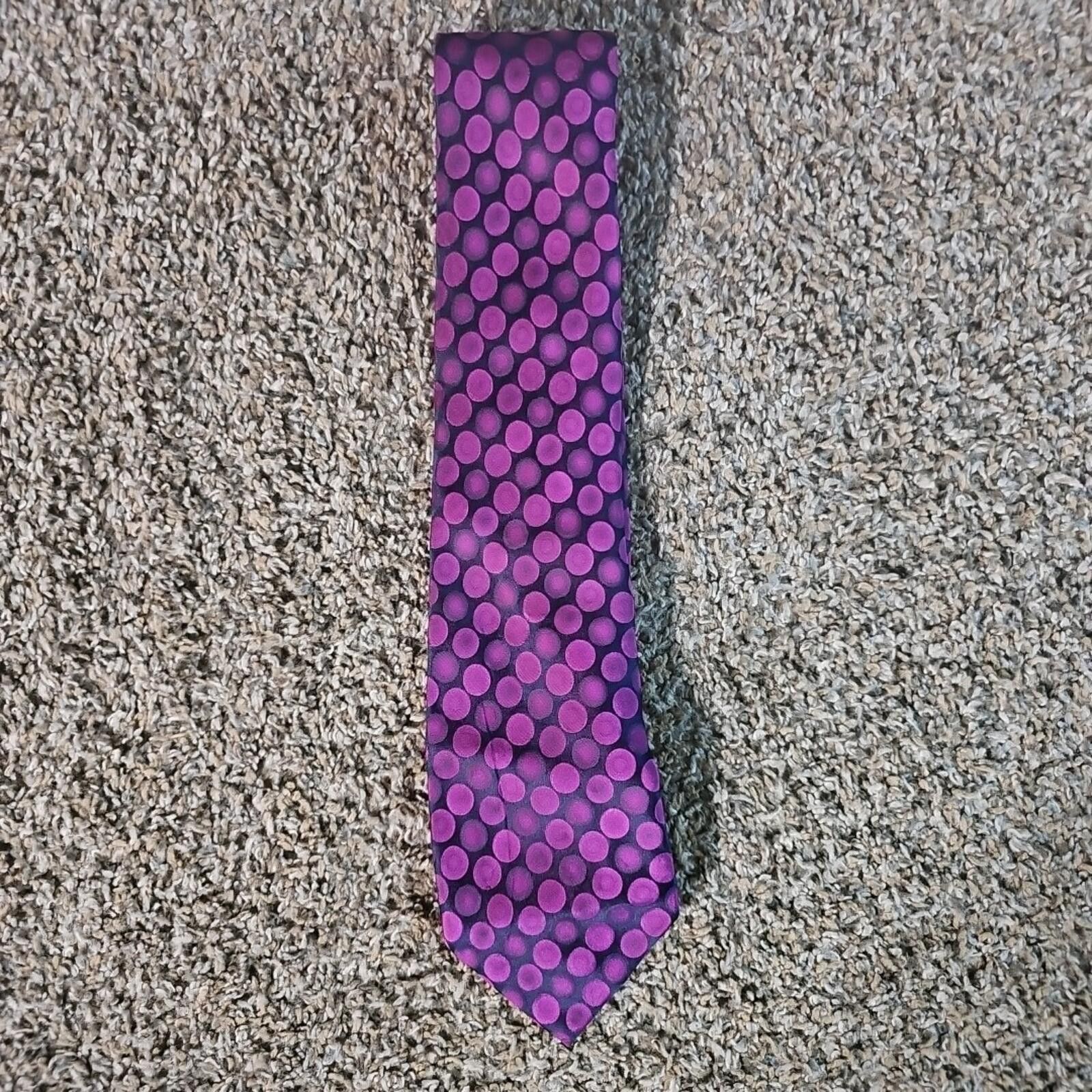 The Unbranded Brand 100% Silk Handmade Purple Polka Dot Tie Size ONE SIZE - 1 Thumbnail
