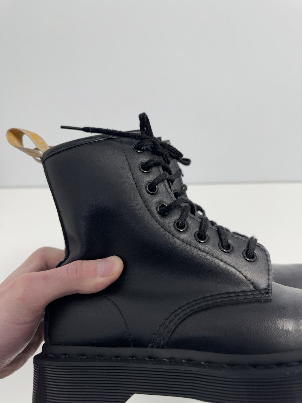 Dr. Martens Dr Martens AirWair Mono Vegan Leather 27032 Lace Boots EU-37 Size US 7 / IT 37 - 13 Thumbnail