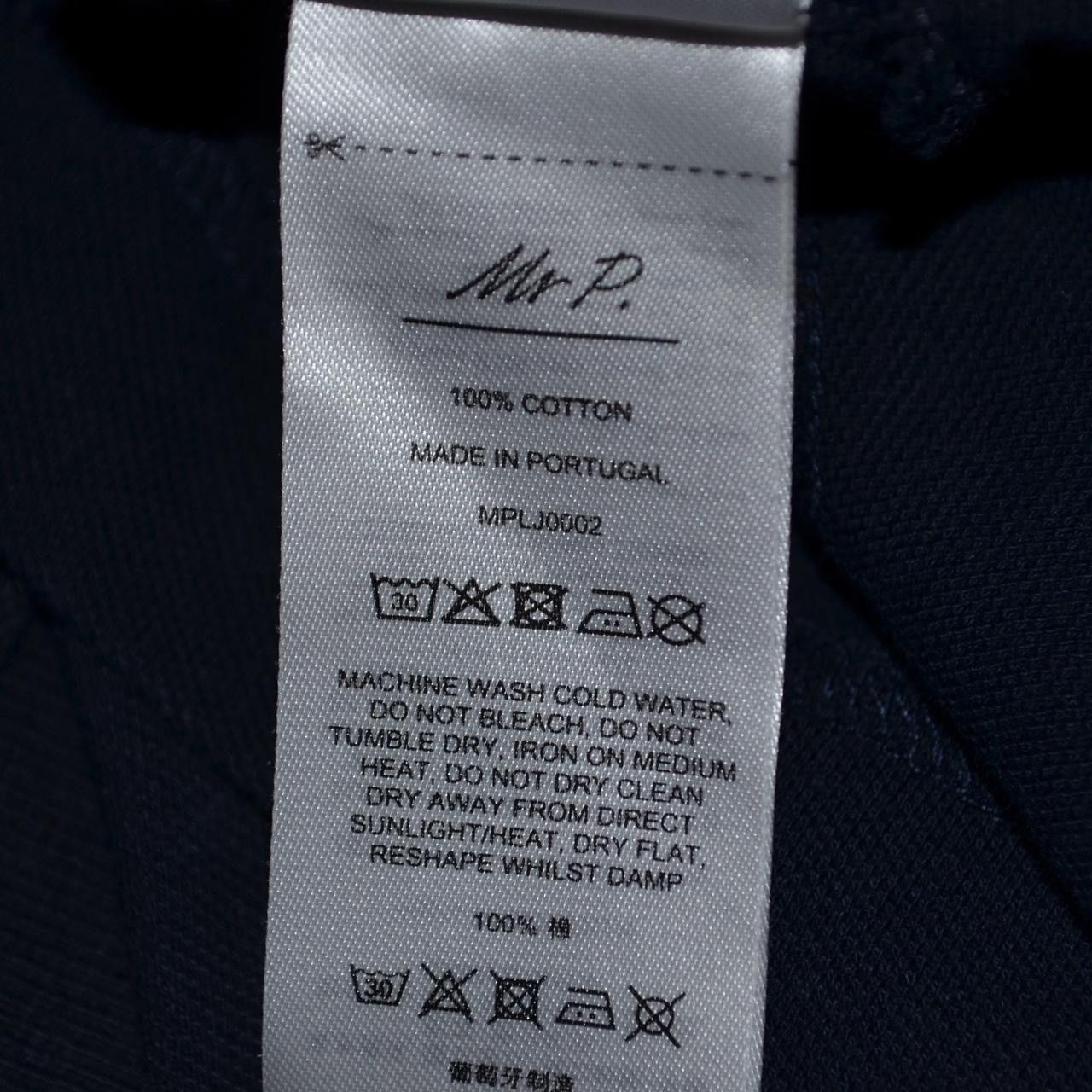 Mr P. MSRP $110 Mr P. Mr Porter navy blue pique polo cotton large Size US L / EU 52-54 / 3 - 6 Thumbnail