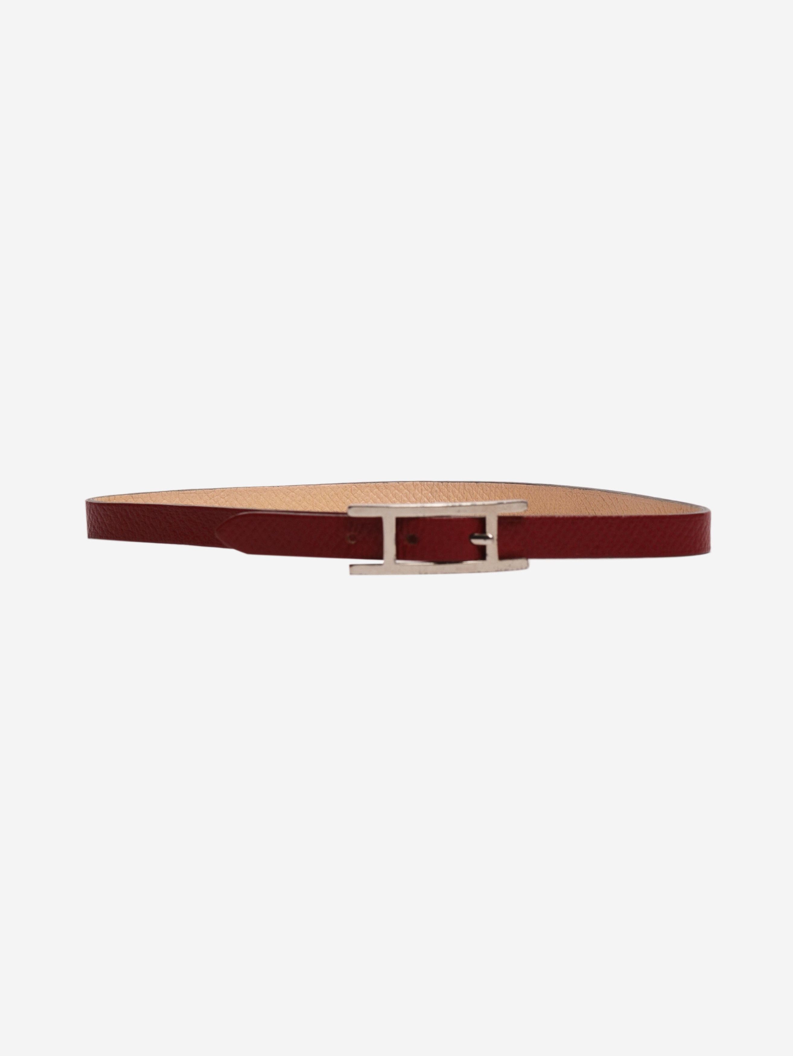 Red Leather Bracelet, Women's