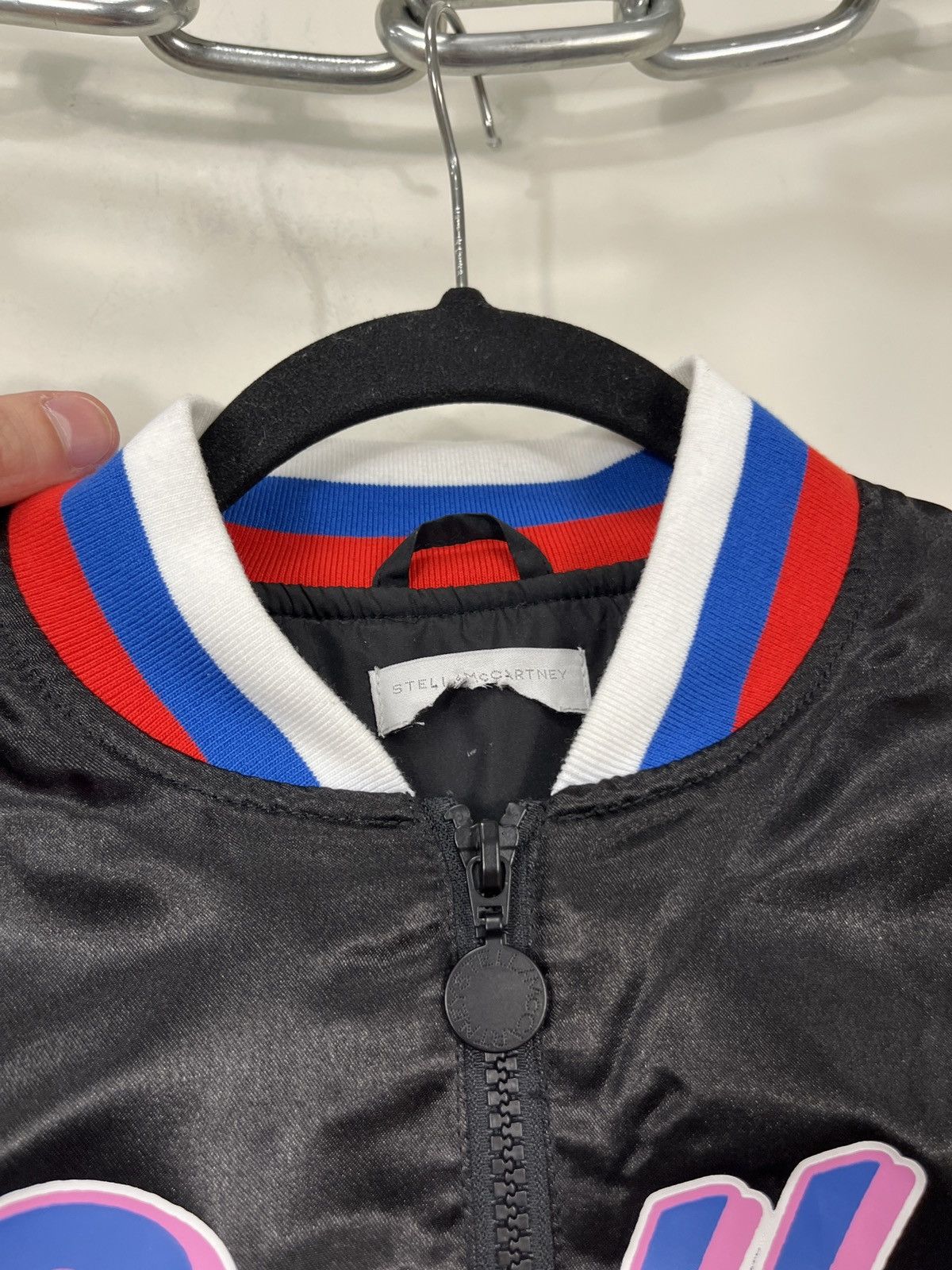 Other Stella McCartney Women’s Big Logo Black Luxury Bomber Jacket Size XS / US 0-2 / IT 36-38 - 6 Thumbnail