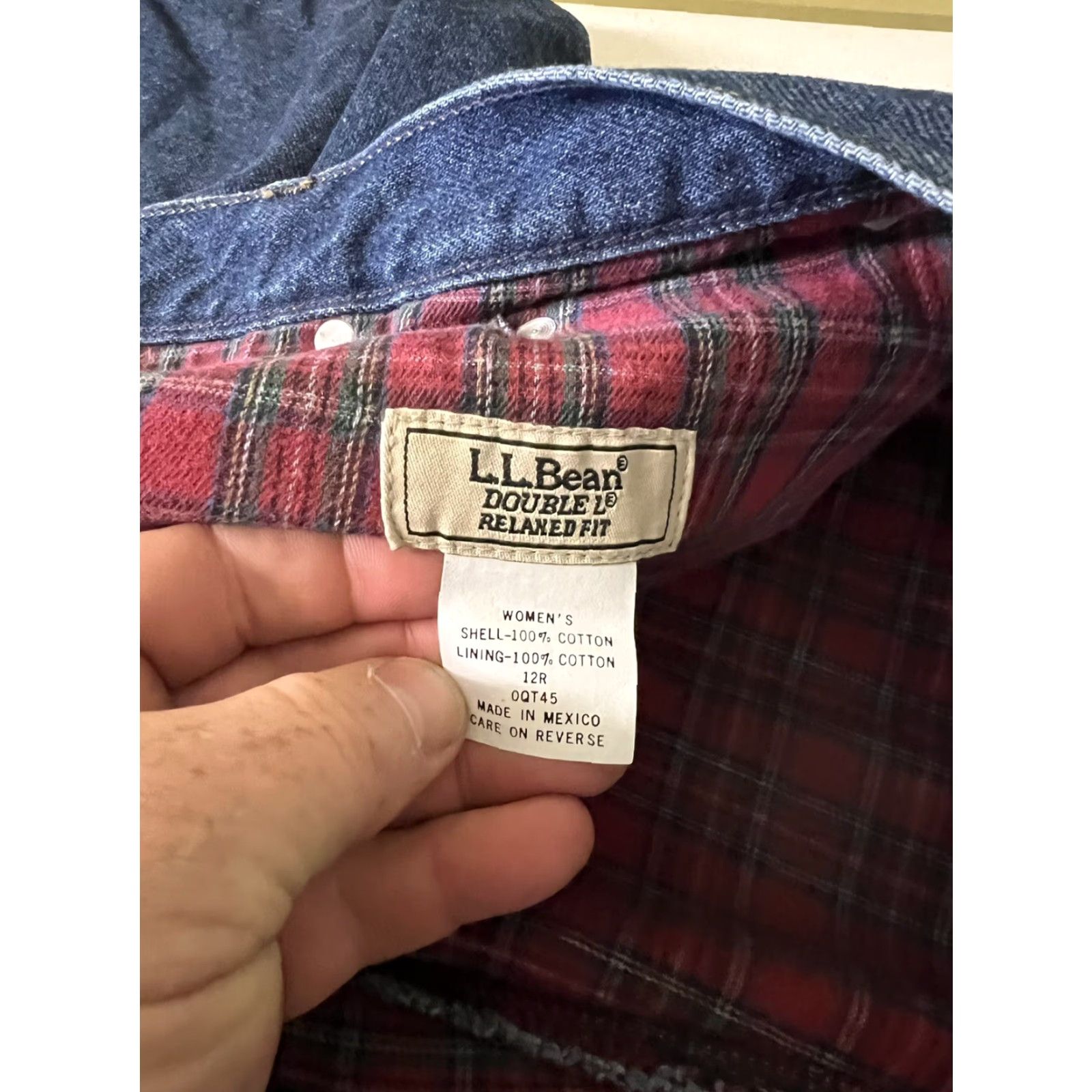 Vintage VINTAGE LL Bean Insulated Jeans Womens 12 R Blue Denim Flannel Lined Tapered Denim Mom Size 34" / US 12 / IT 48 - 4 Thumbnail