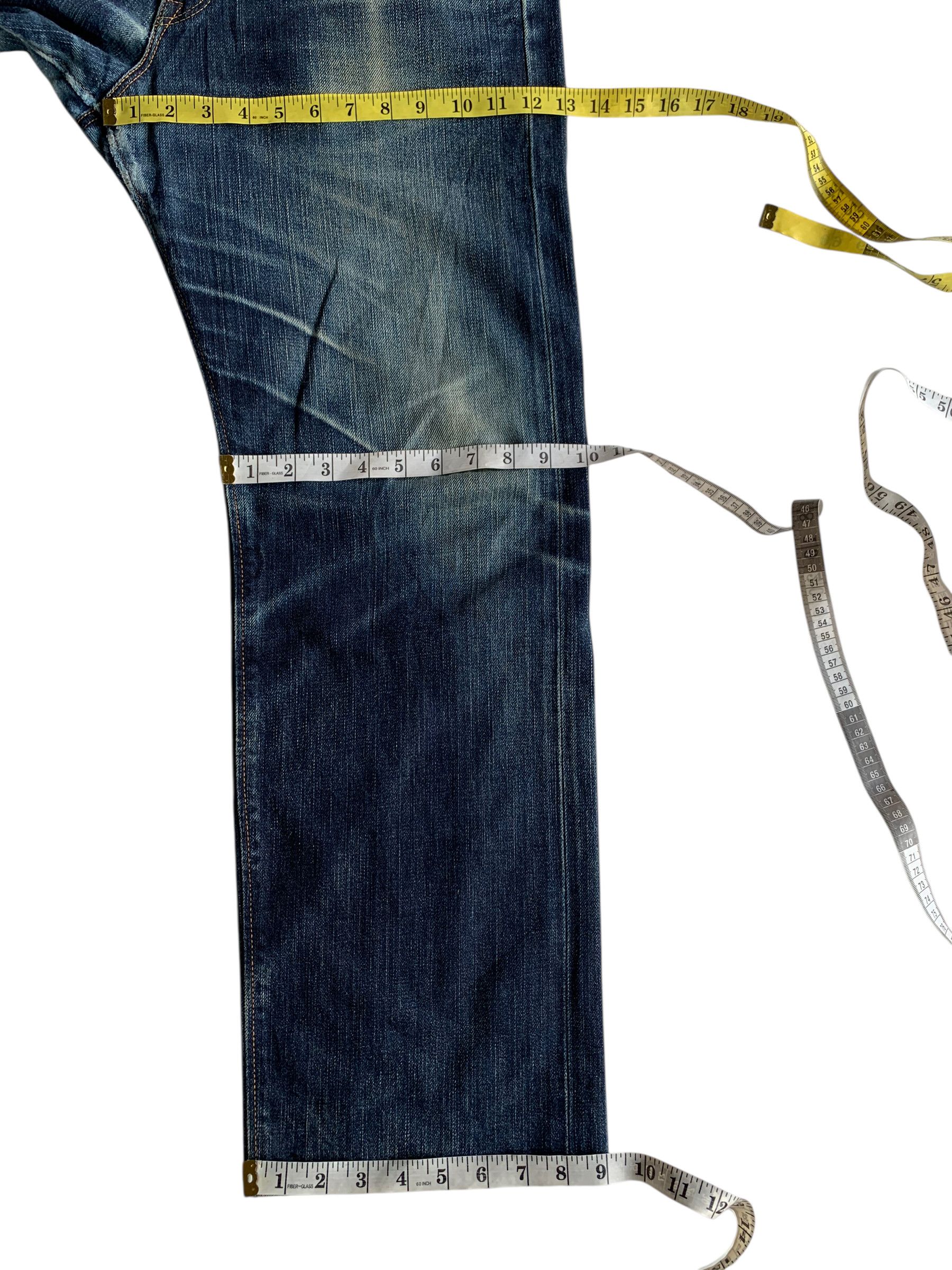 Kapital EDWIN SELVEDGE 505zx FADED &RUSTY DISTRESSED DENIM Size US 33 - 21 Thumbnail