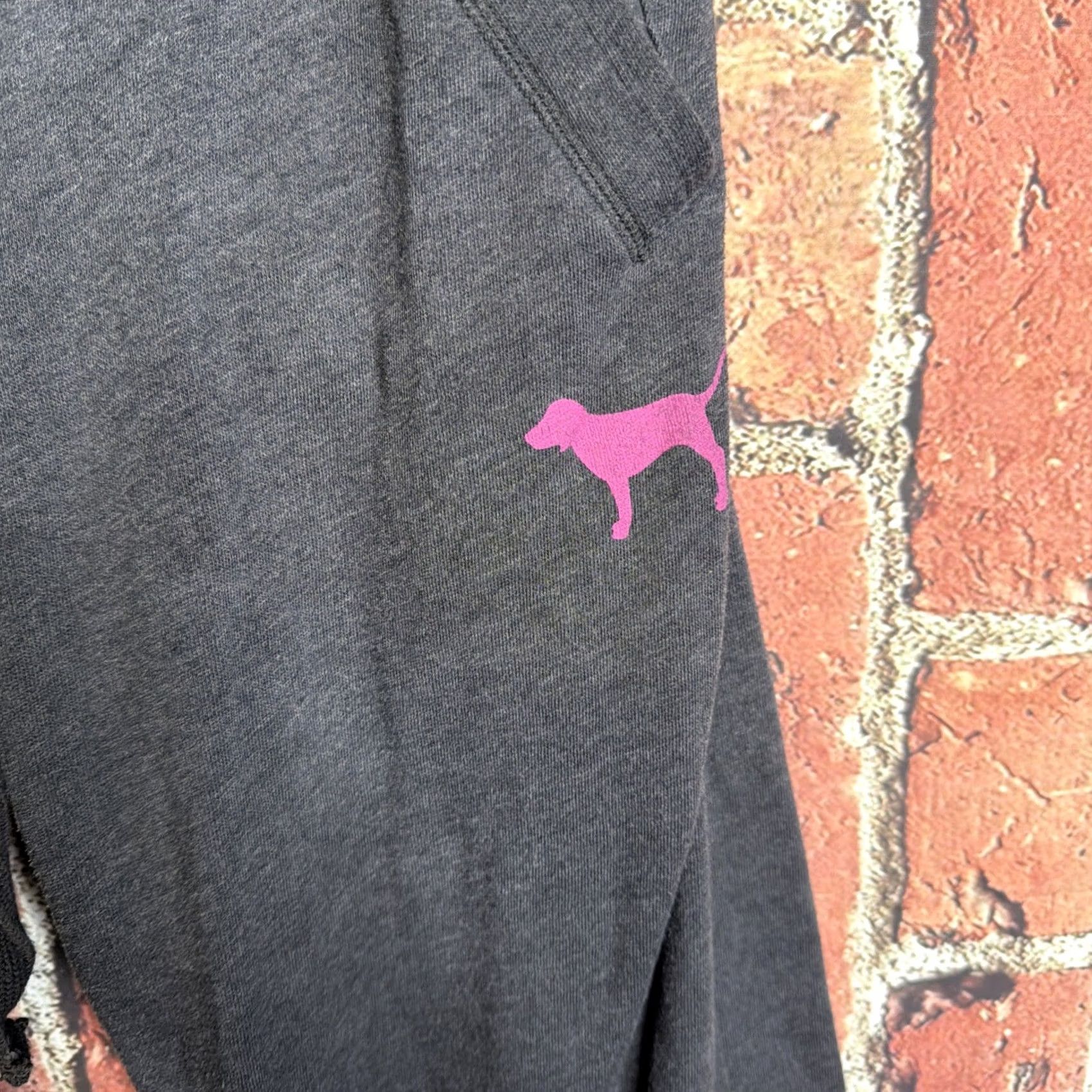 Victoria's Secret VINTAGE Victorias Secret Pink Sweatpants Womens S Wide Leg Gray Logo Spellout Size 28" / US 6 / IT 42 - 3 Thumbnail