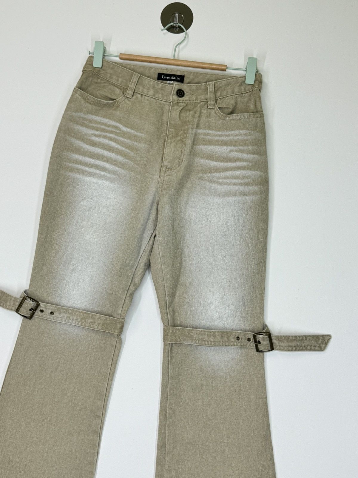 Hysteric Glamour × Japanese Brand × Vintage Flare Livre Claire Stretch Bondage Tornado Mart Style Size US 26 / EU 42 - 5 Thumbnail