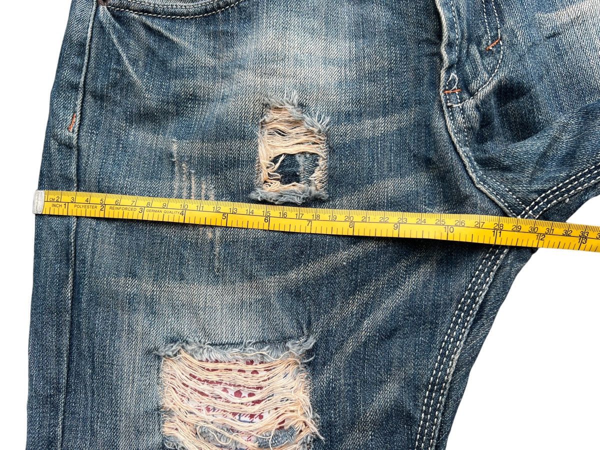 Japanese Brand Japan Distressed Patchwork Mudwash Denim Jeans 33x28 Size US 33 - 16 Thumbnail