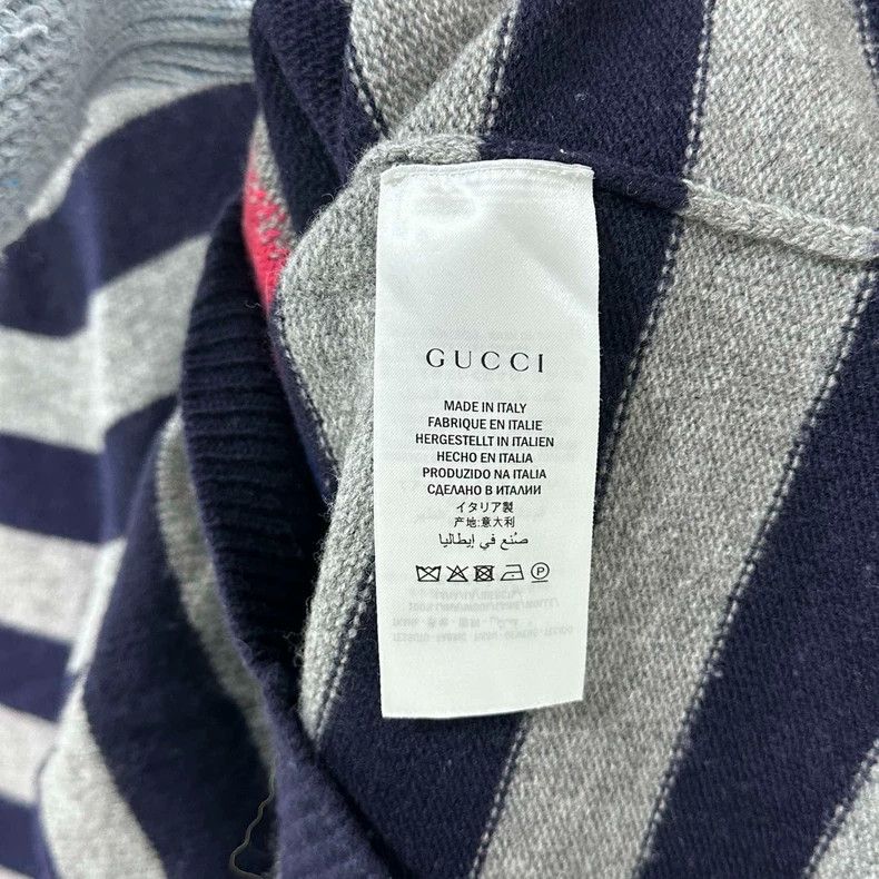 Gucci Gucci Rainbow flying saucer gray blue striped sweater 2506- Size US S / EU 44-46 / 1 - 6 Thumbnail