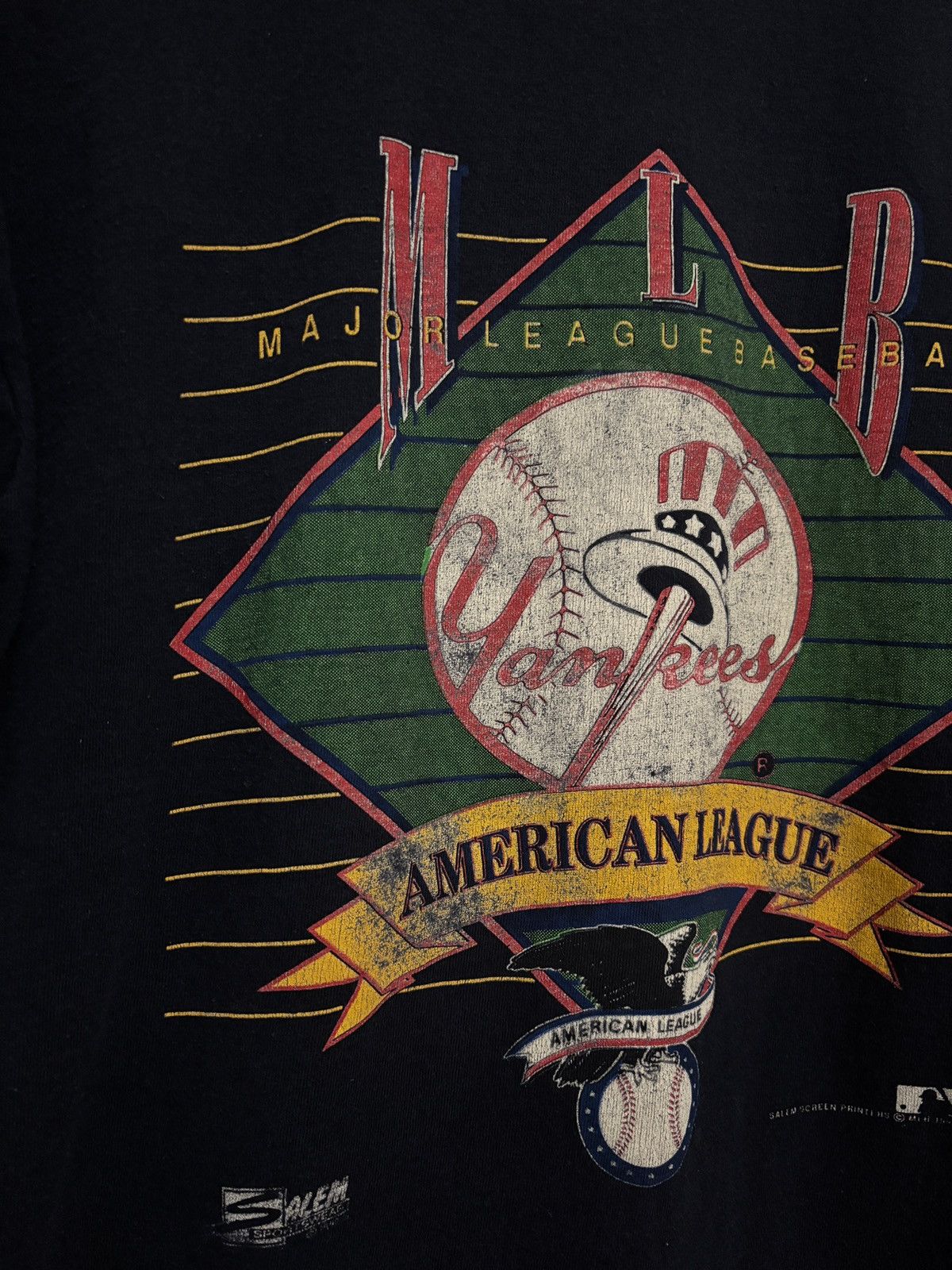 Vintage Vintage Test Print Error Yankees/Magic/Rangers Double Sided Size US L / EU 52-54 / 3 - 4 Thumbnail