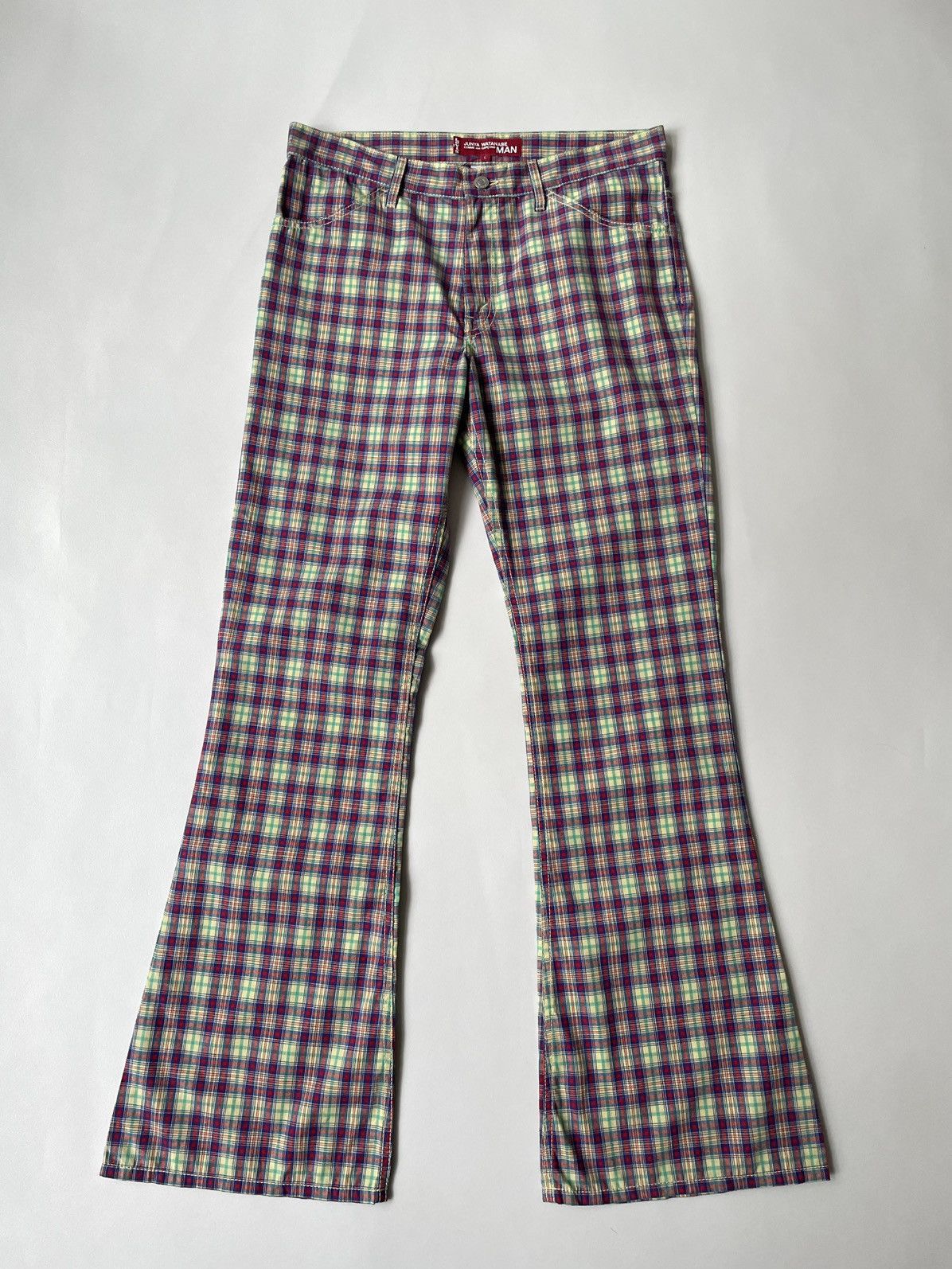 image of Comme Des Garcons x Junya Watanabe S/s 05 Punk Madras Check Trousers, Men's (Size 33)