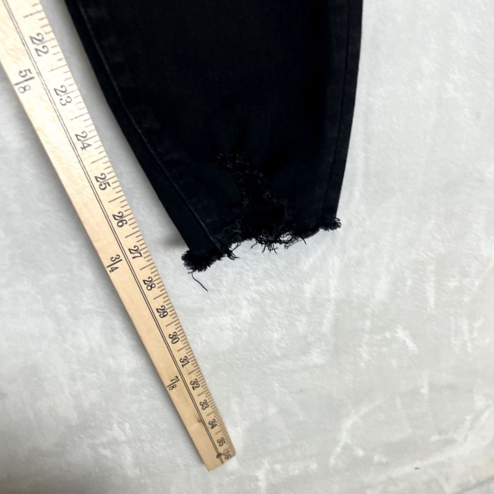 American Eagle Outfitters American Eagle Outfitters Hi-Rise Jegging Black Jeans Women 14 Regular Stretch Distress Denim 28.5in Inseam 5-Pocket Size 36" / US 14 / IT 50 - 6 Thumbnail
