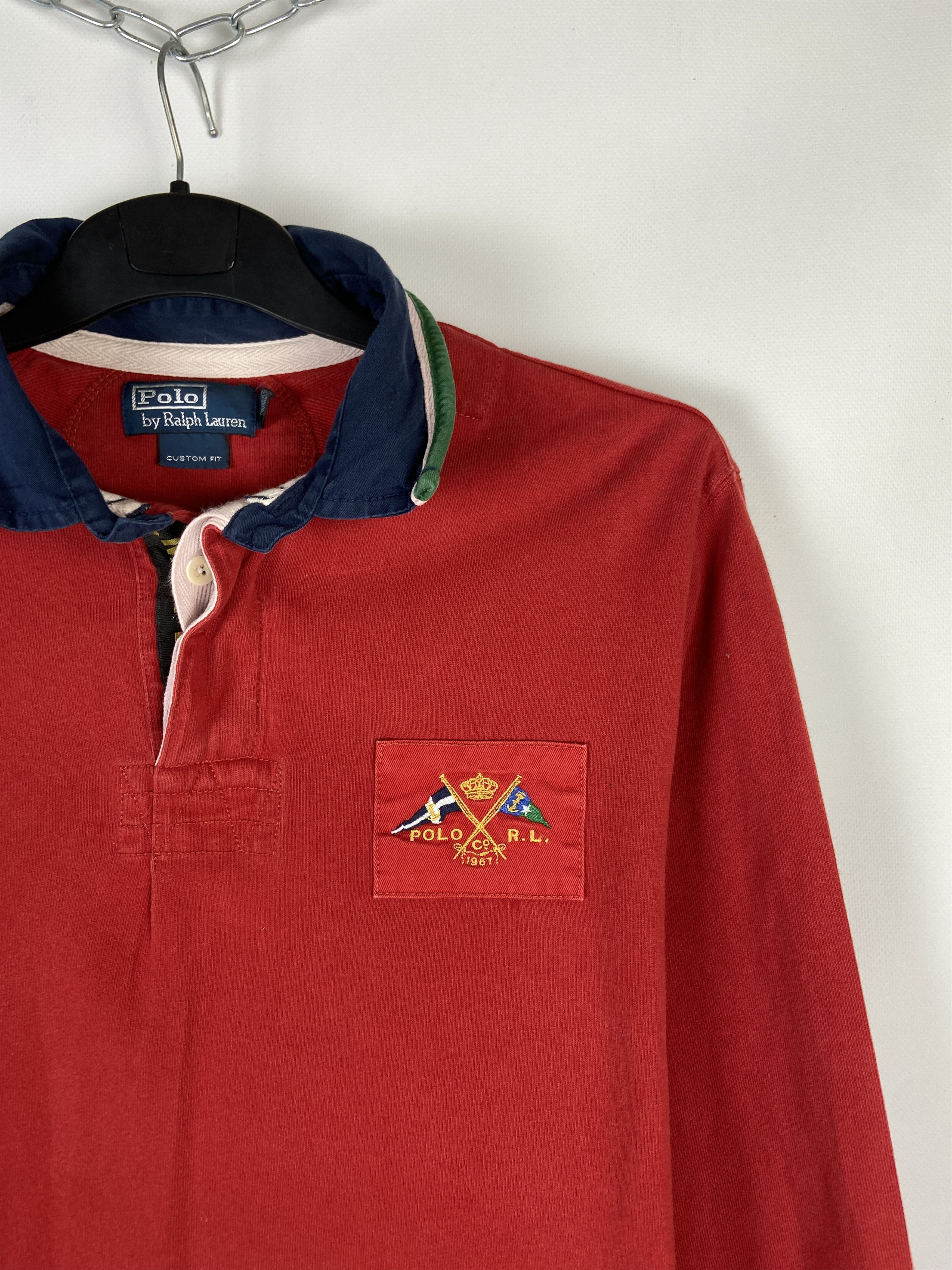 Polo Ralph Lauren Vintage 90s Polo Ralph Lauren Rugby Long Sleeve Shirt Size US L / EU 52-54 / 3 - 6 Thumbnail