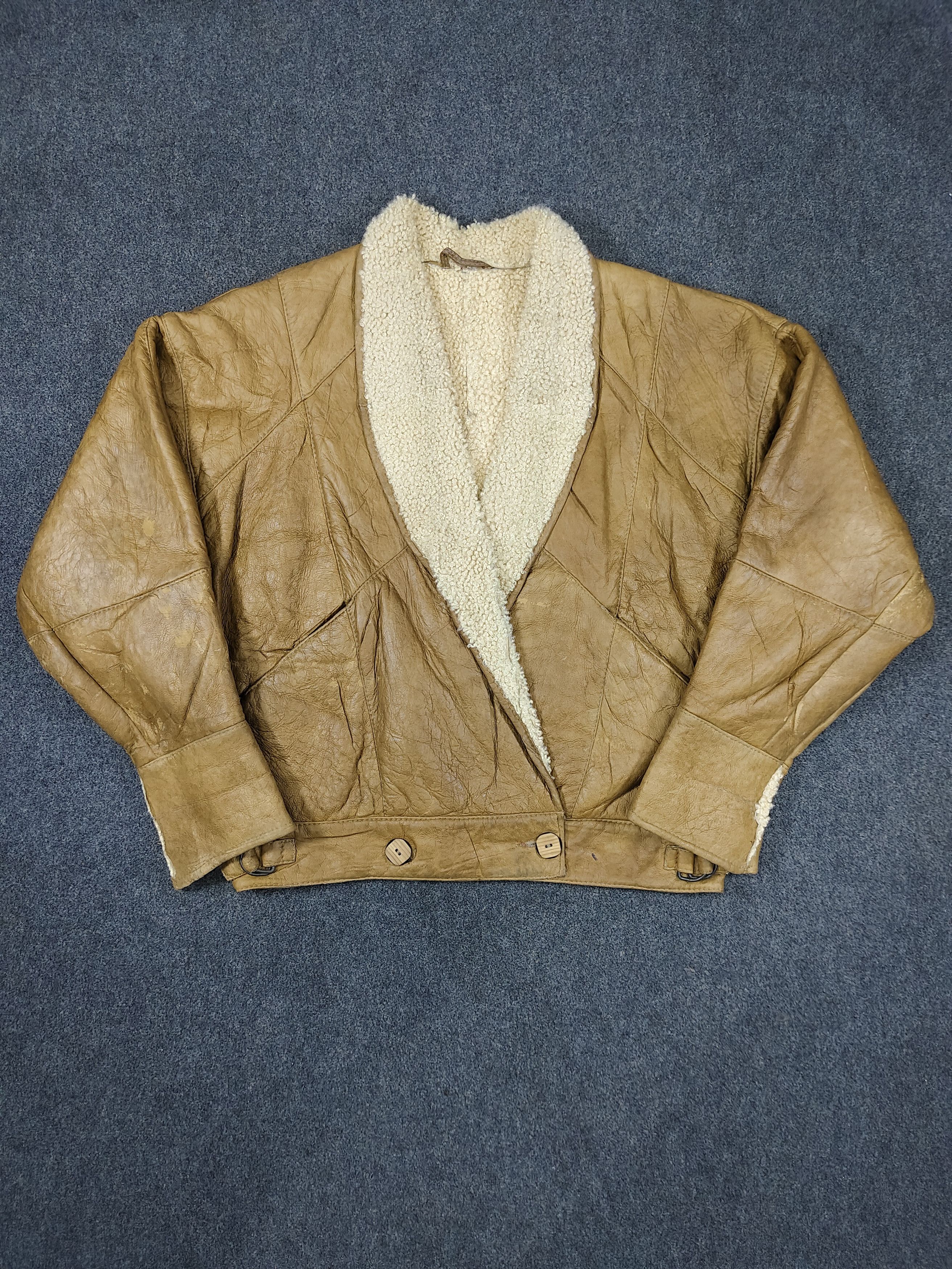 Vintage 80s Knight- Archived Artisan Crafted Panel Wool Shearling Size US M / EU 48-50 / 2 - 1 Thumbnail