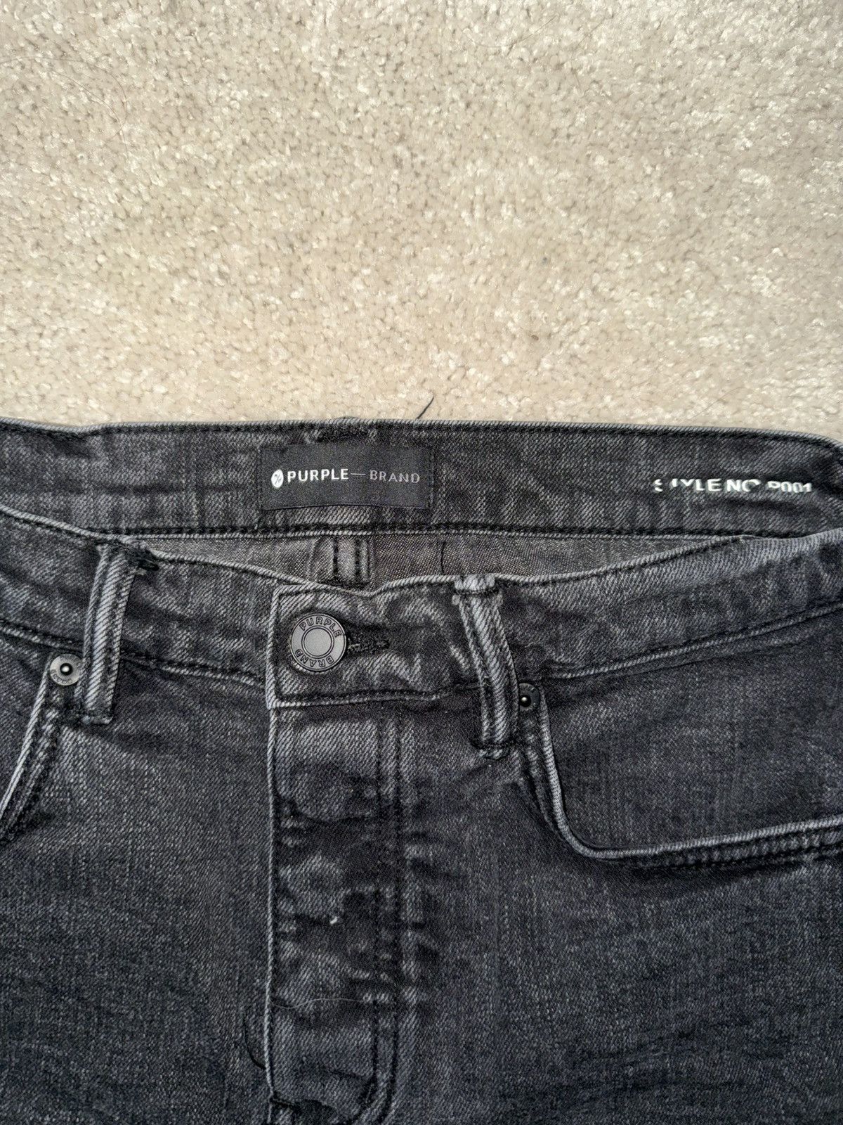 Purple Brand Purple P001 Black Raw Jeans Size US 30 / EU 46 - 3 Thumbnail
