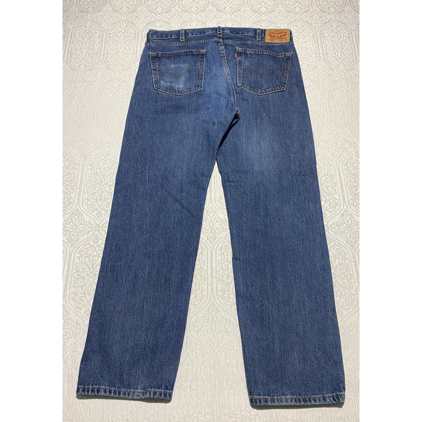 Levi's Levi's 505 Jeans Mens 38x32 Blue Relaxed Fit Straight Leg Denim Pants Classic Jeans 5-Pocket Denim Levi's 505 Comfort Fit Mens Belt Loop Patch Size US 38 / EU 54 - 2 Thumbnail
