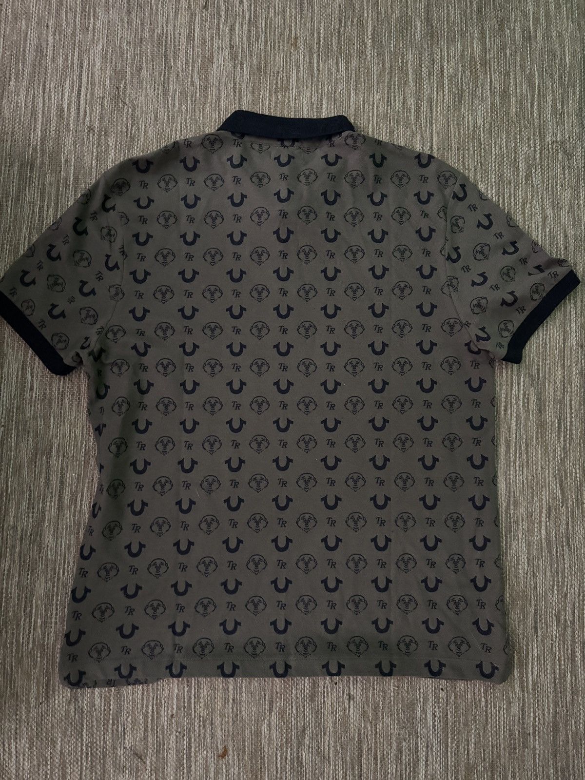 True Religion True Religion Monogram Gray and Blue polo Size US L / EU 52-54 / 3 - 2 Thumbnail