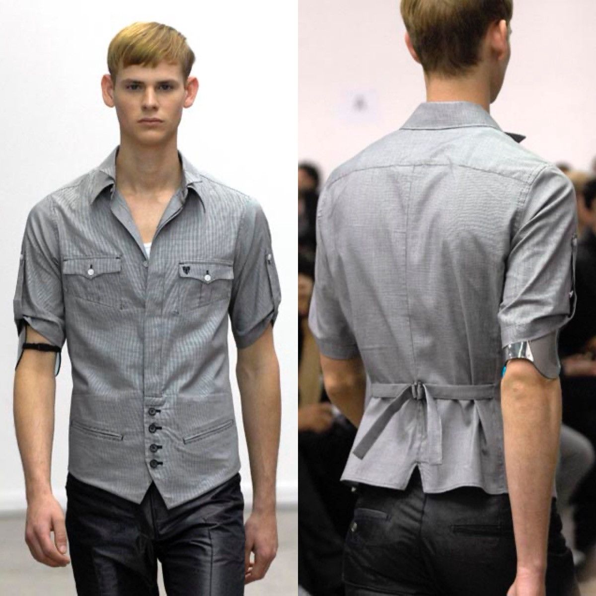Maison MIHARA YASUHIRO Miharayasuhiro SS08 Double Collar Army Shirt Size US M / EU 48-50 / 2 - 3 Thumbnail