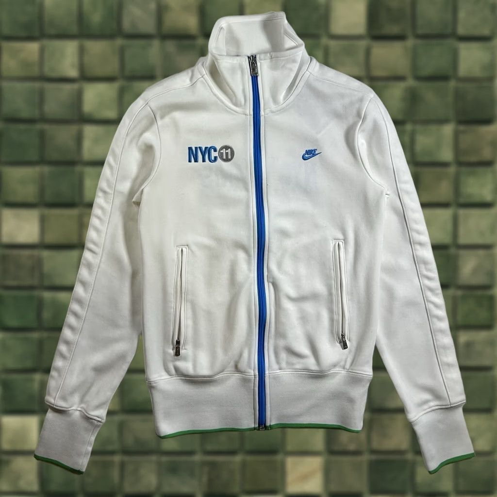Nike VINTAGE Nike Tennis Flushing Meadows 2011 NYC Full Zip Track Jacket White Small 17x24 Size US S / EU 44-46 / 1 - 1 Thumbnail