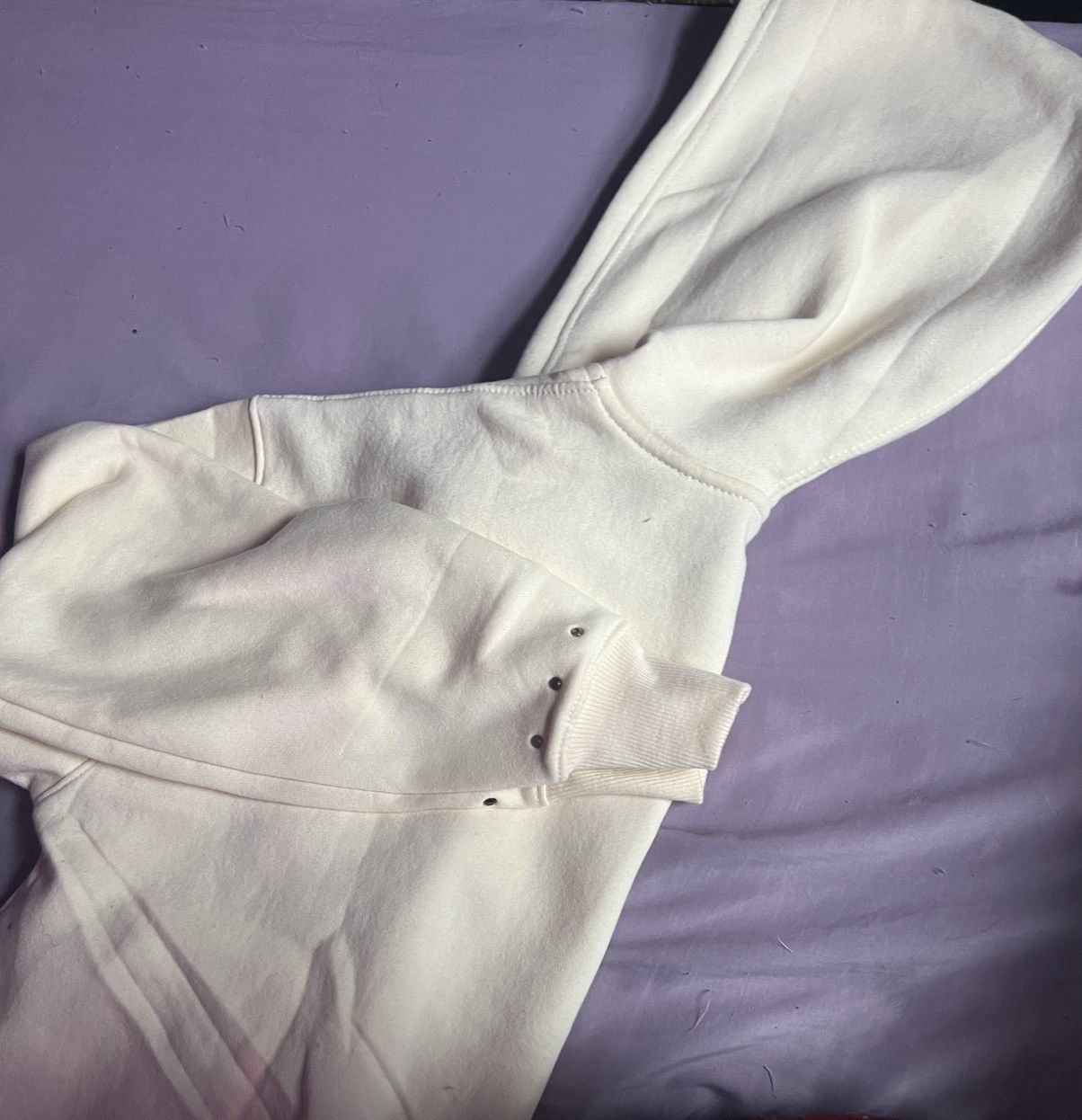 Other Custom cream zip up hoodie with rhinestones Size US S / EU 44-46 / 1 - 2 Thumbnail