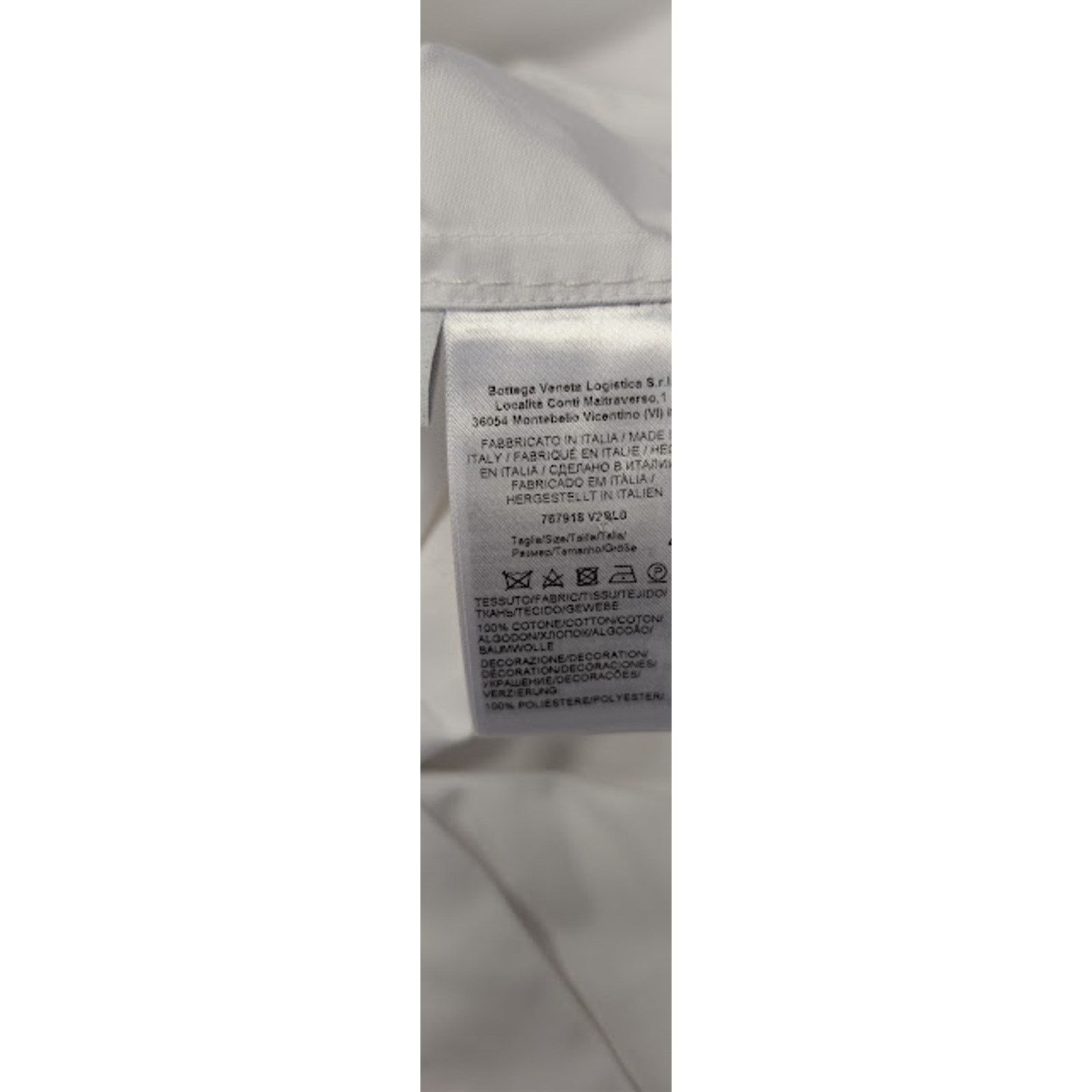Bottega Veneta o1rshd1 Compact Cotton Canvas Shirt in White Size US M / EU 48-50 / 2 - 16 Thumbnail